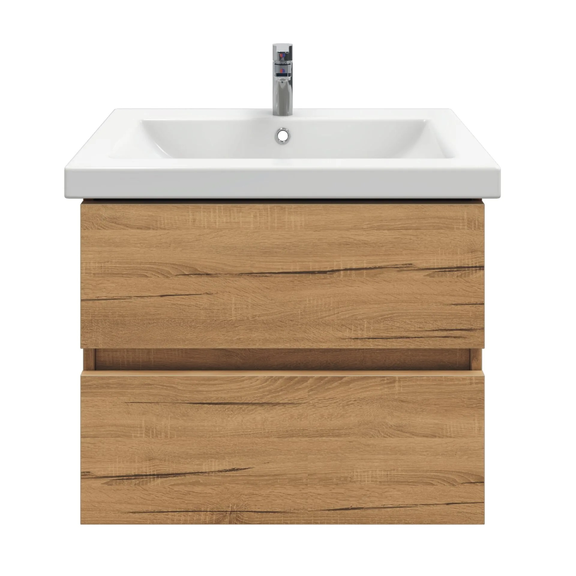 Тумба с раковиной SanStar Lavanti 50 подвесная, дуб вотан, раковина Como