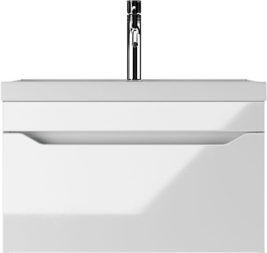 Тумба с раковиной Айсберг Ева 70 подвесная, 1 ящик, белая