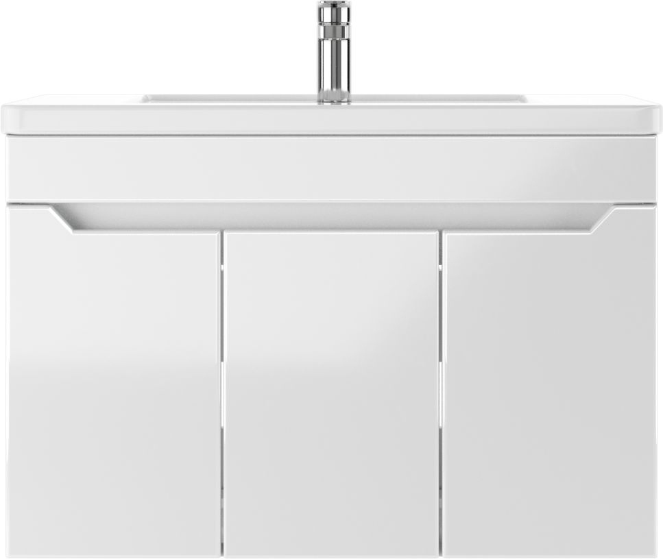 Тумба с раковиной Айсберг Мечта 80 подвесная, белая