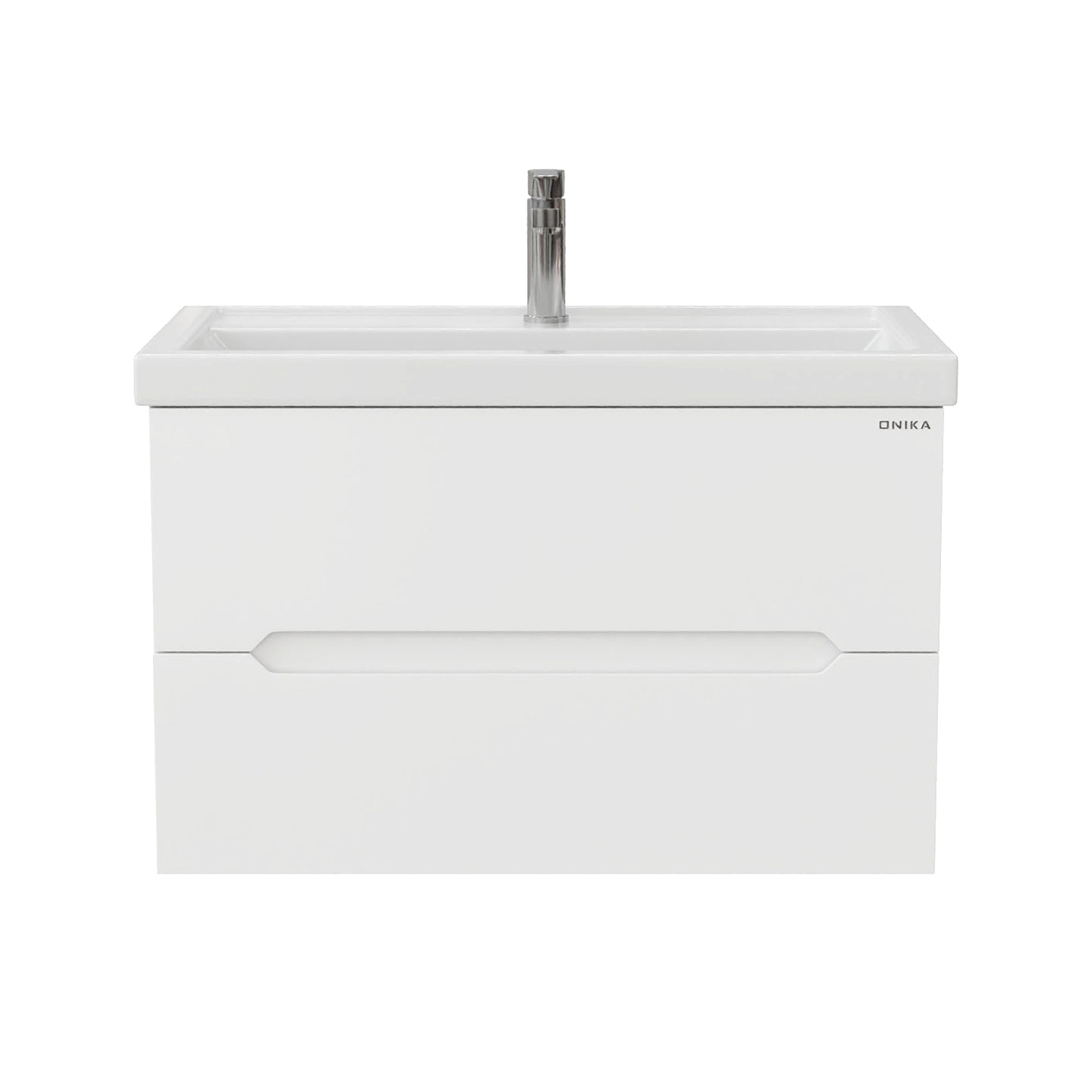 Тумба с раковиной Onika Айленд 80 подвесная, белая