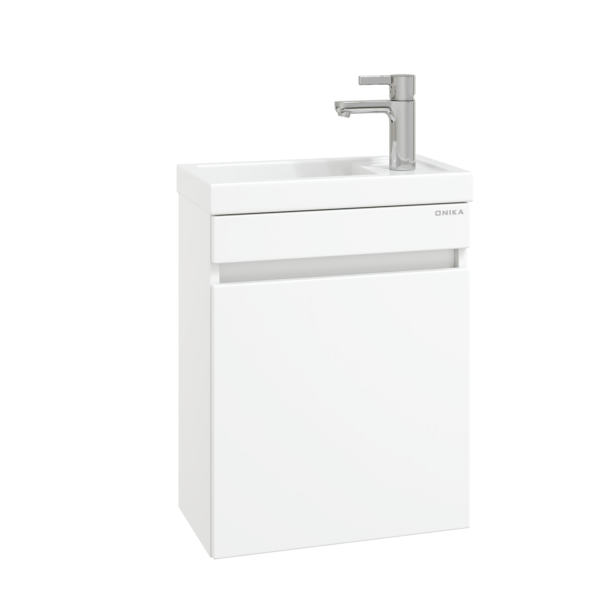 Тумба с раковиной Onika Милтон 45 подвесная, белая