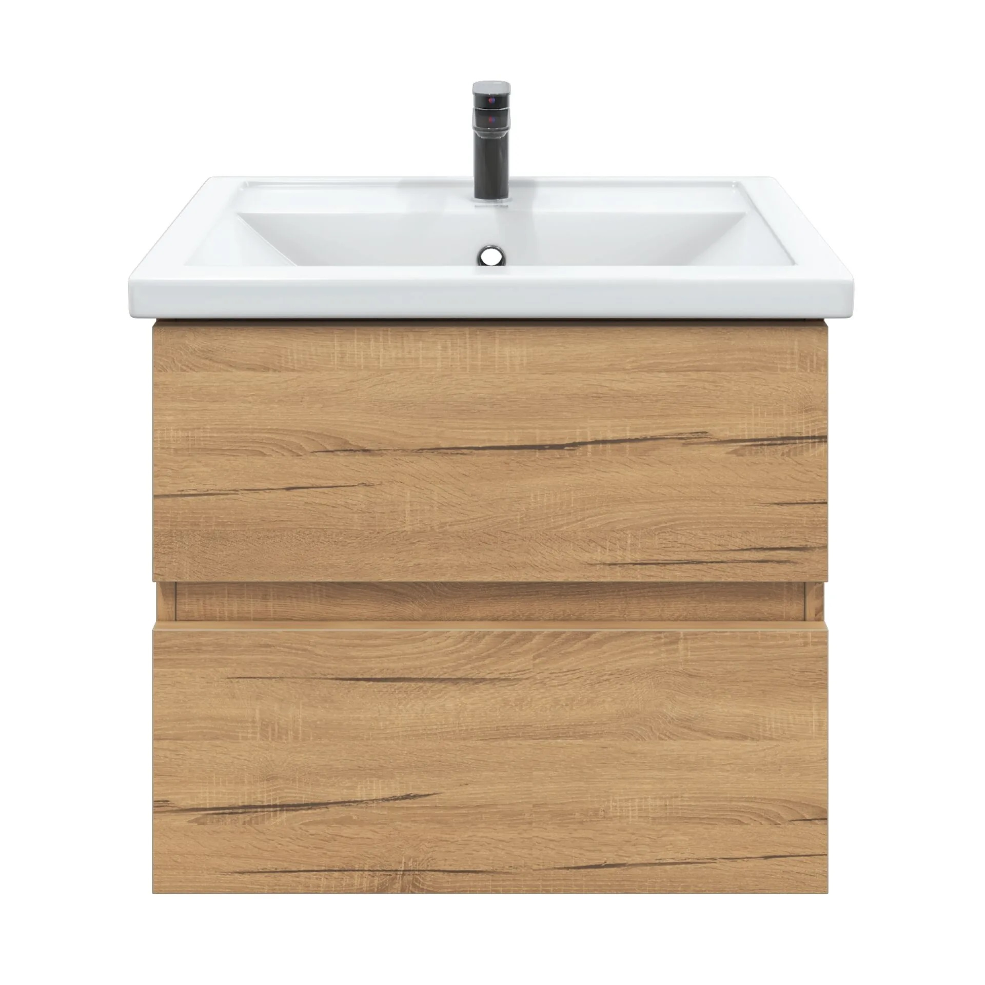 Тумба с раковиной SanStar Lavanti 60 подвесная, дуб вотан, раковина Фостер