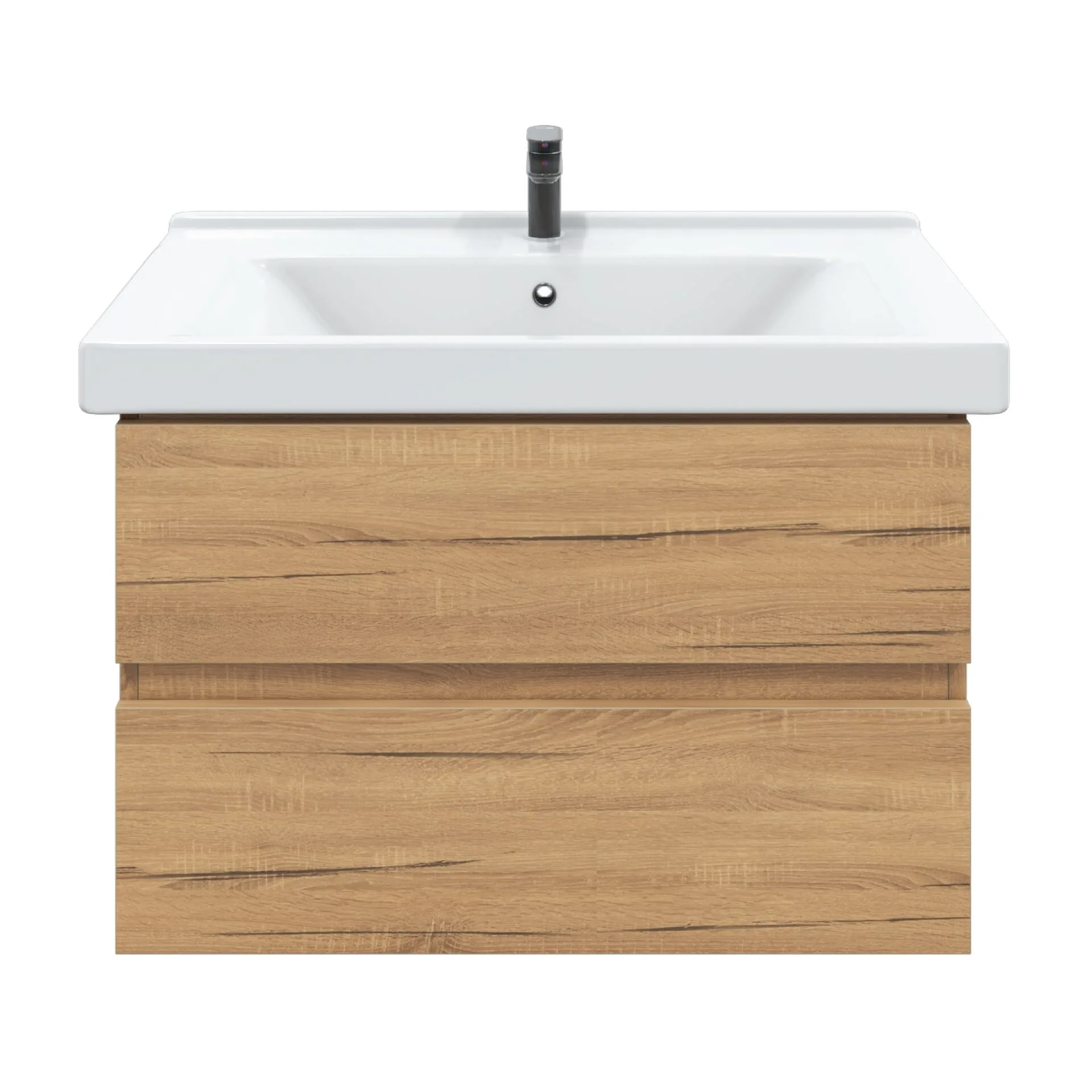 Тумба с раковиной SanStar Lavanti 70 подвесная, дуб вотан, раковина Миранда