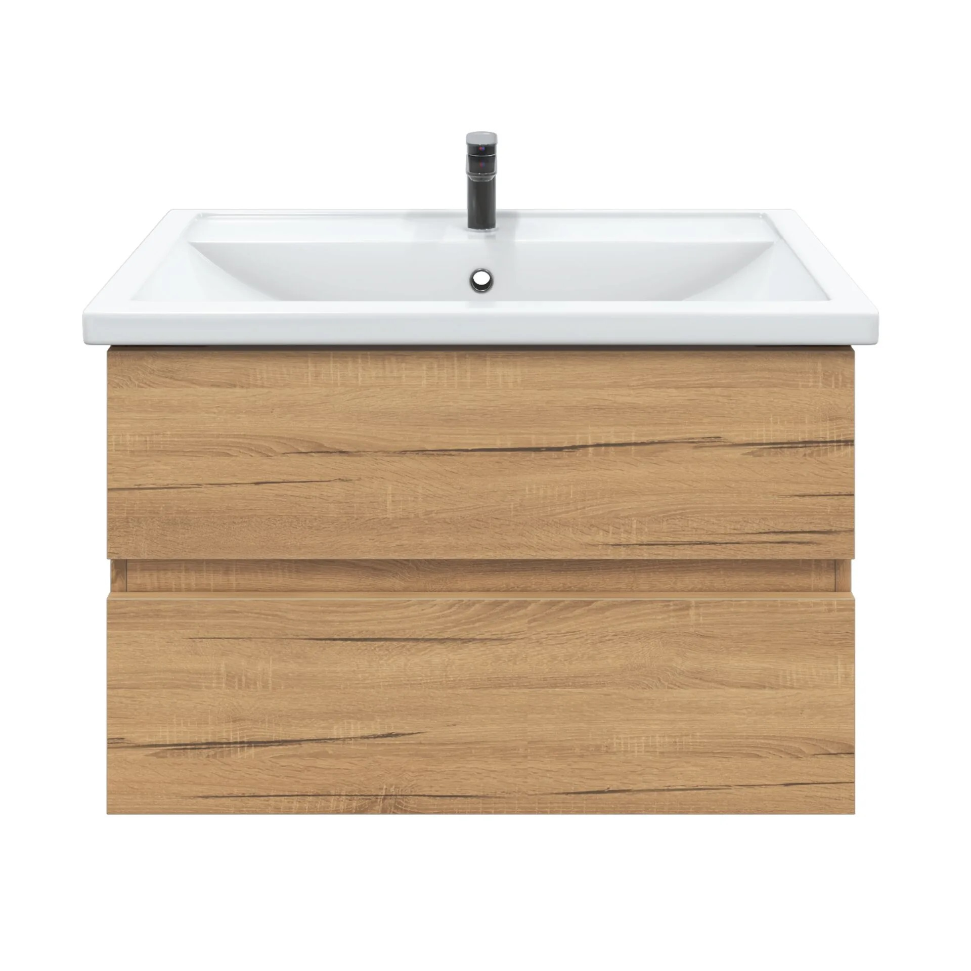 Тумба с раковиной SanStar Lavanti 80 подвесная, дуб вотан, раковина Фостер