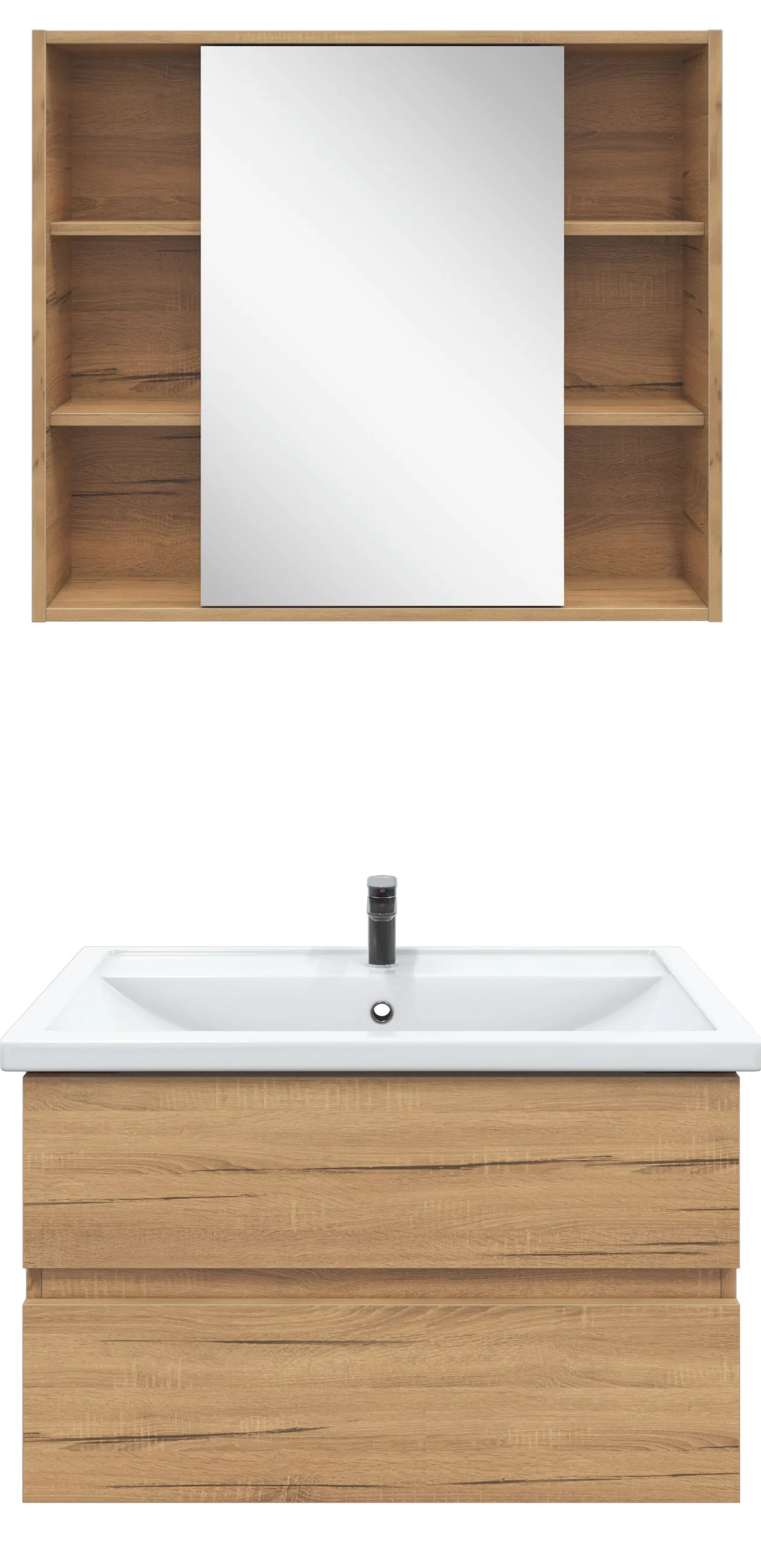 Мебель для ванной комнаты SanStar Lavanti 80 дуб вотан, раковина Фостер 80