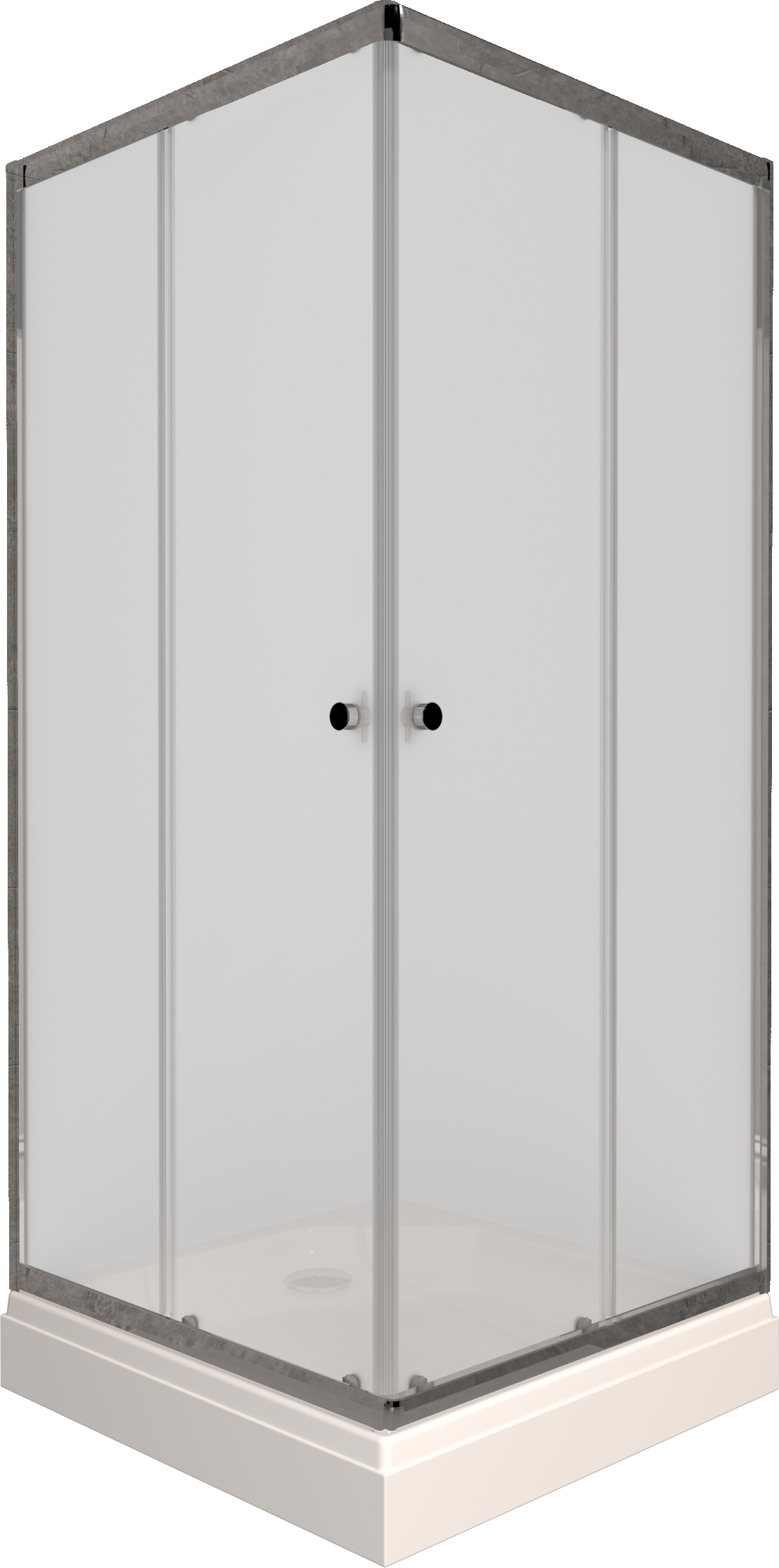 Душевой уголок Triton Вента Хром Вельвет 80х80 см, с поддоном