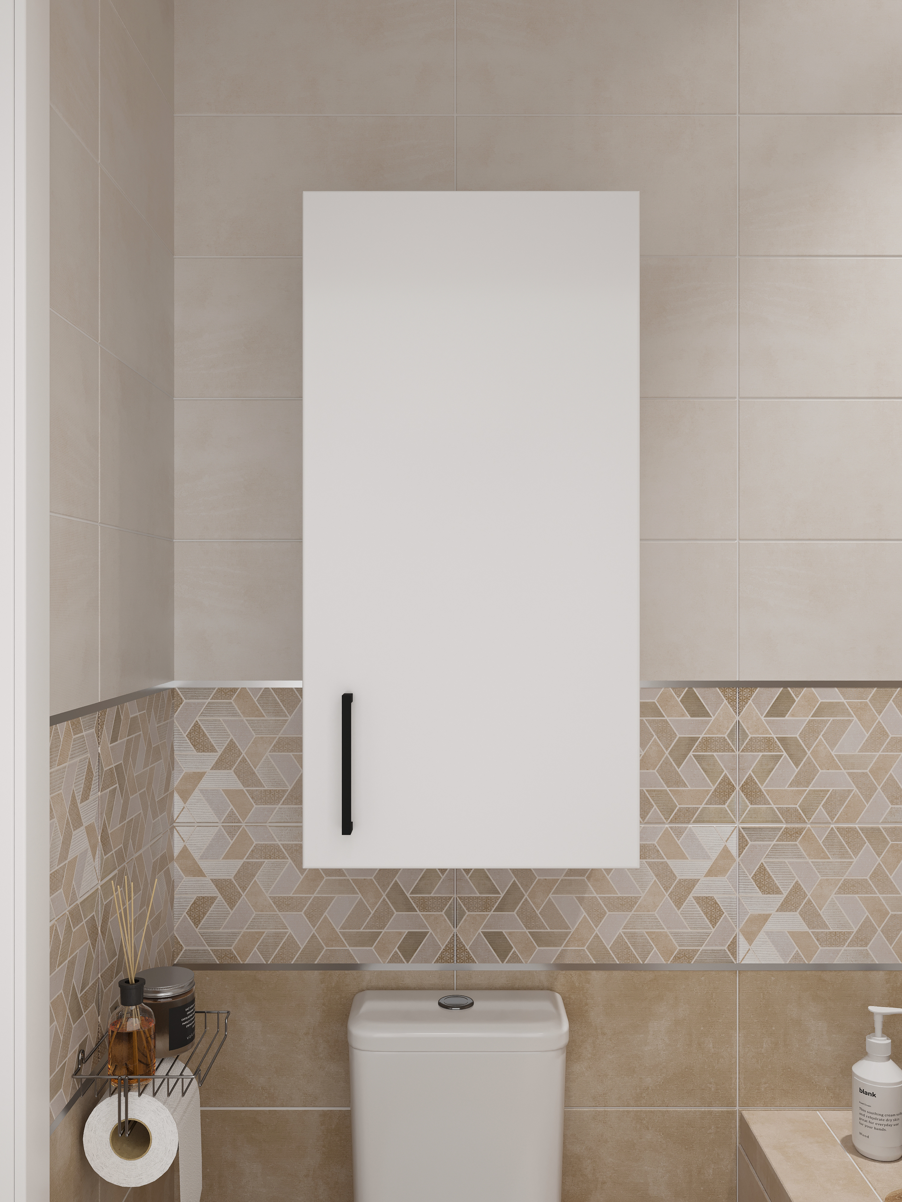 Шкаф над стиральной машиной DIWO Брянск 40 навесной, белый