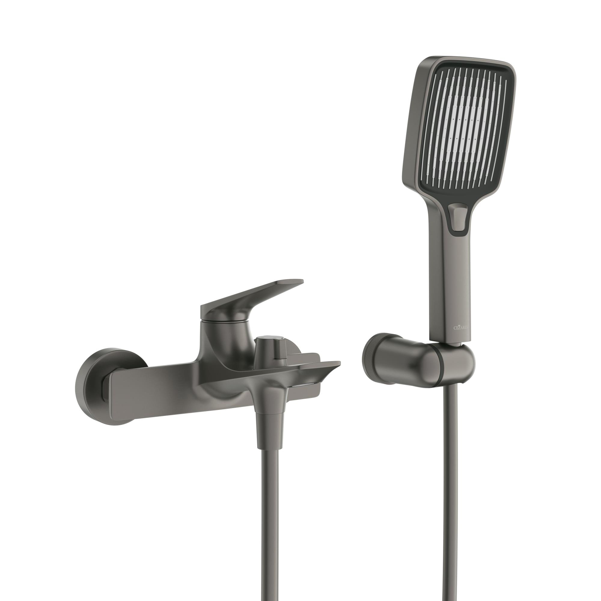 Смеситель для ванны с душем Cezares Liner VD-GM оружейная сталь