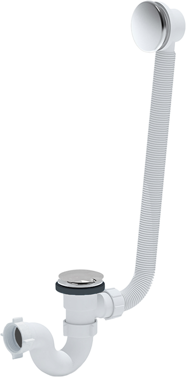 Слив-перелив для ванны Radomir 2-19-0-0-5-000 50 мм, клик-клак, хром, с сифоном