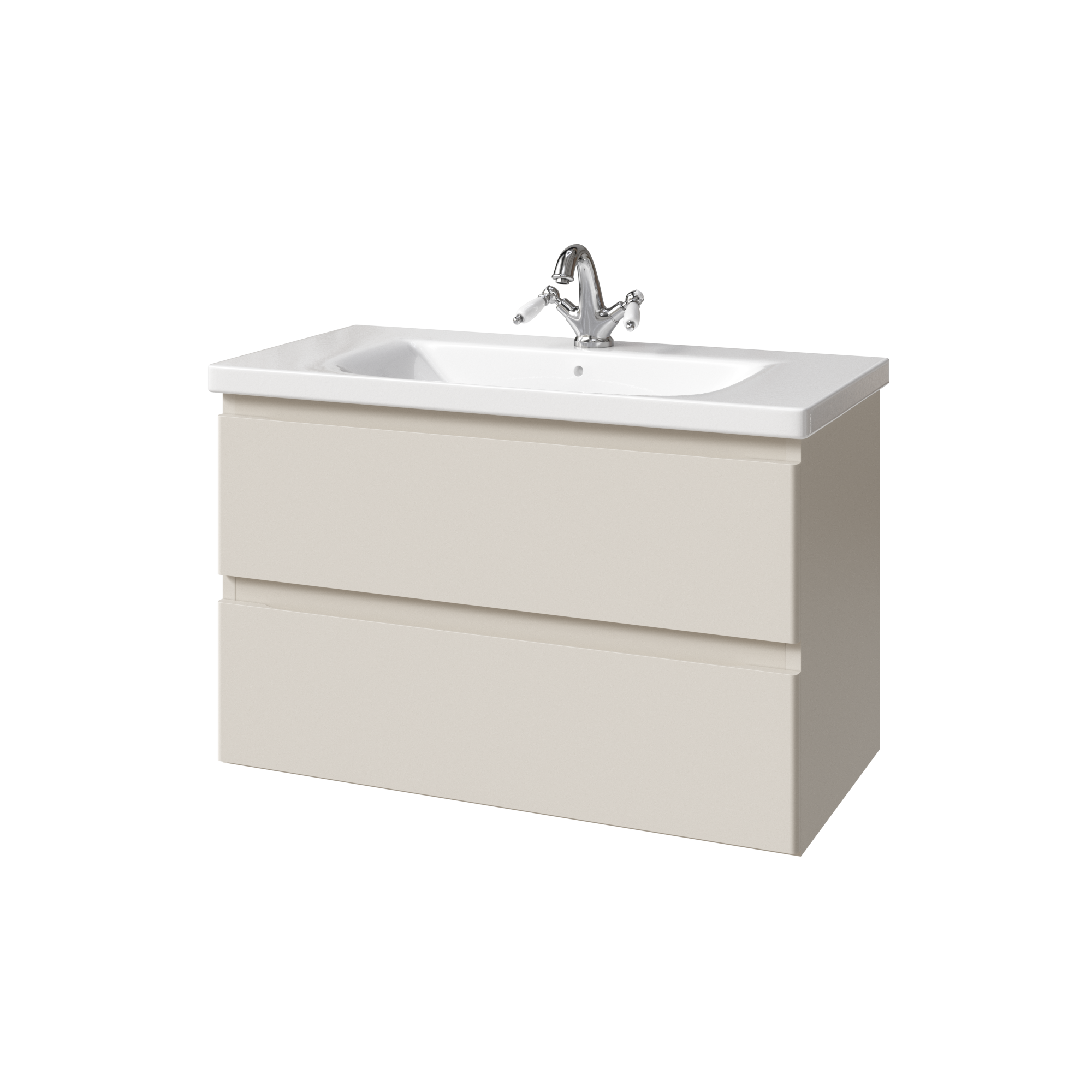 Тумба под раковину без столешницы Caprigo Forte 90 подвесная, беж лайт