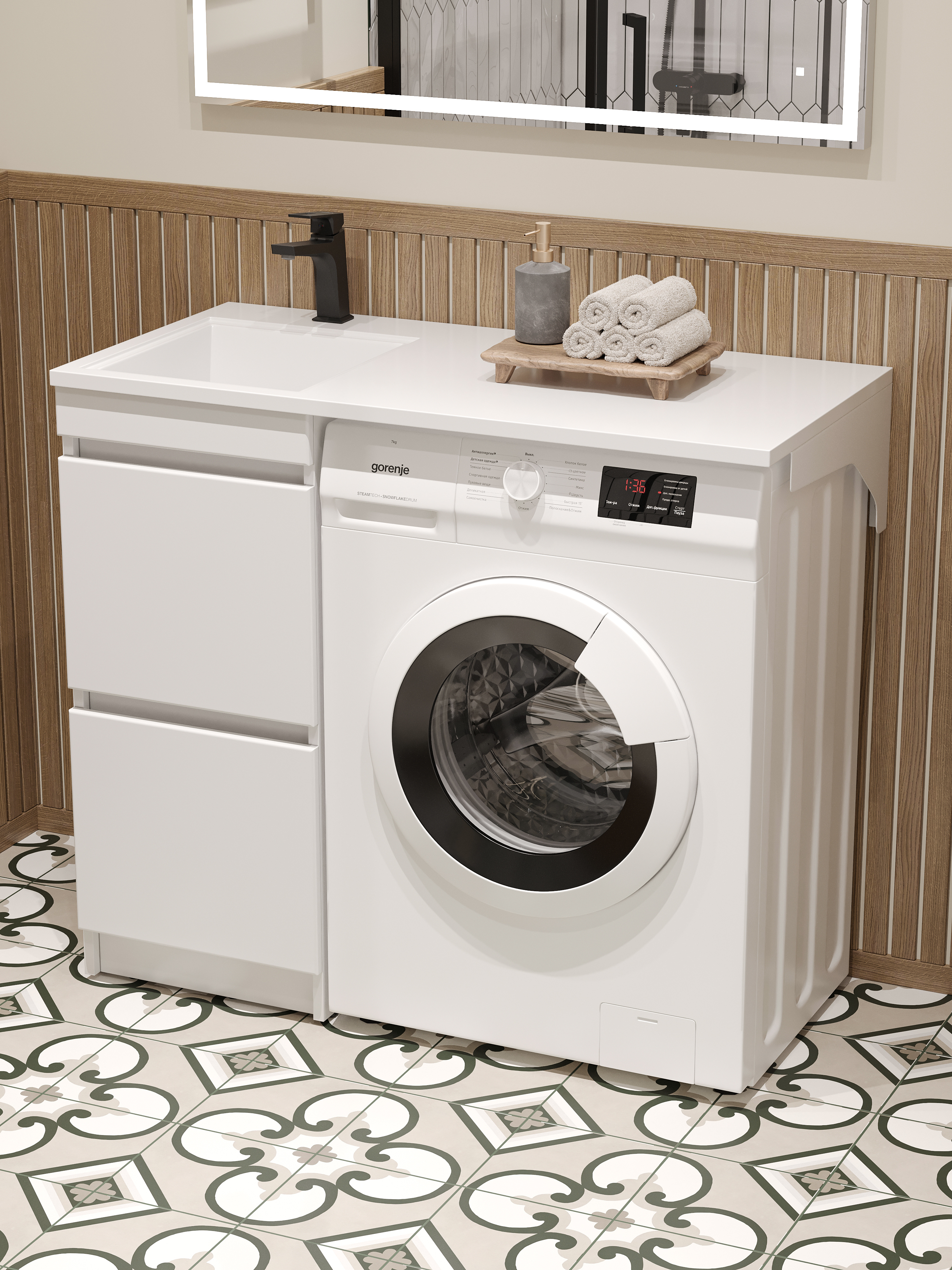 Тумба с раковиной DIWO Тольятти 120 L с раковиной Тольятти