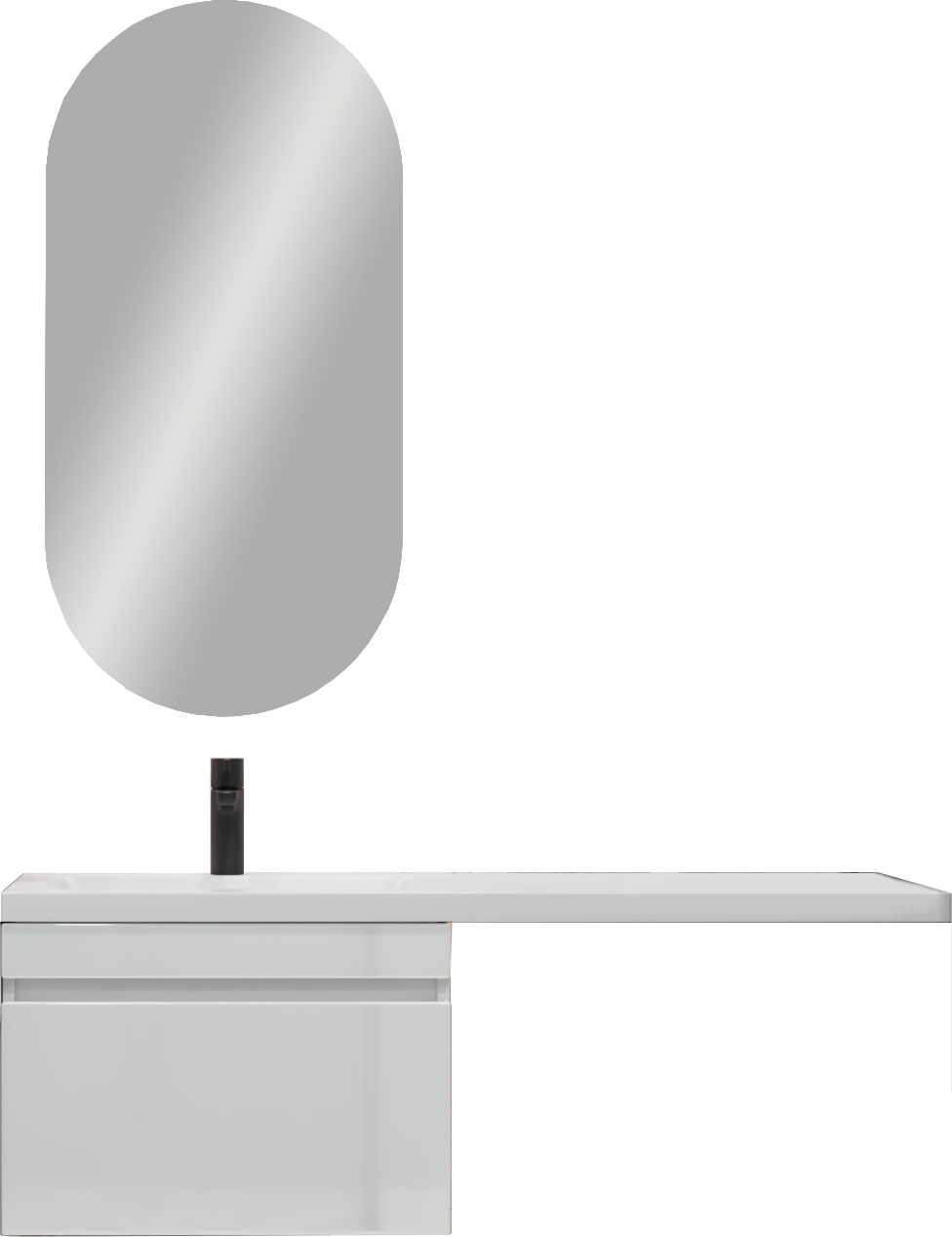 Мебель для ванной комнаты Vigo Urban 60 L 1 ящик, под стиральную машину, белая