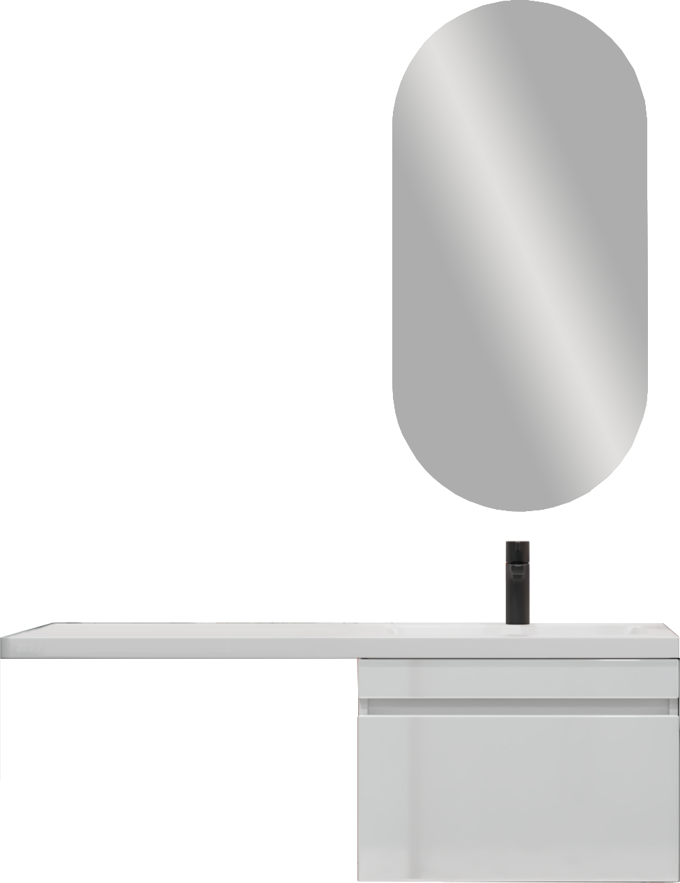 Мебель для ванной комнаты Vigo Urban 60 R 1 ящик, под стиральную машину, белая