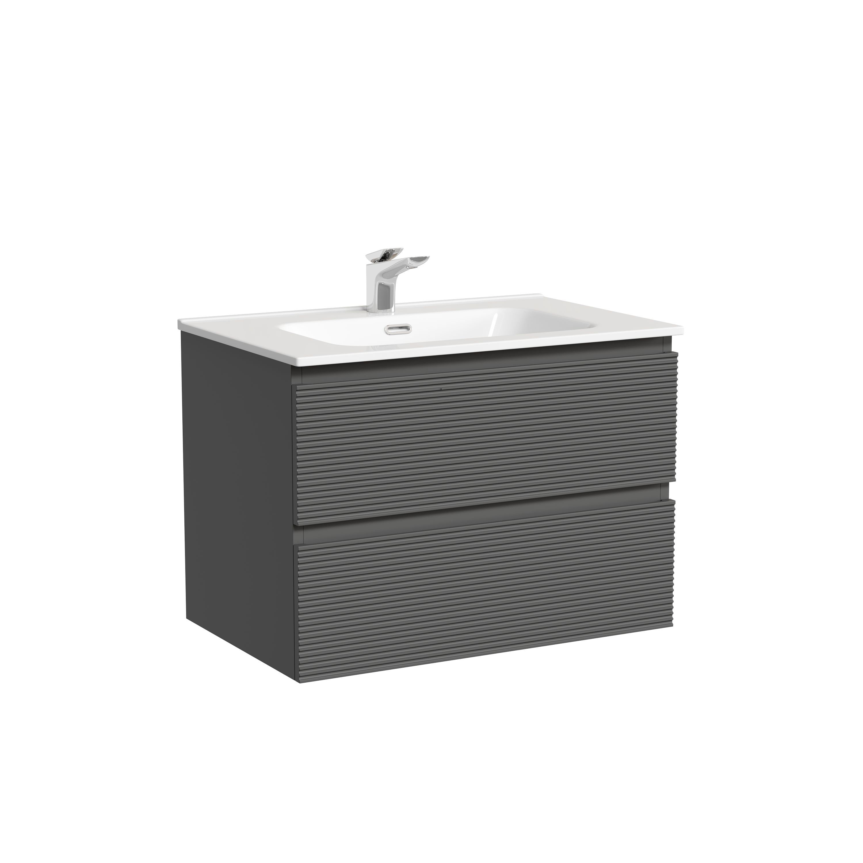 Тумба под раковину Sancos подвесная Folk 2я цв. Grey Soft FL70GS