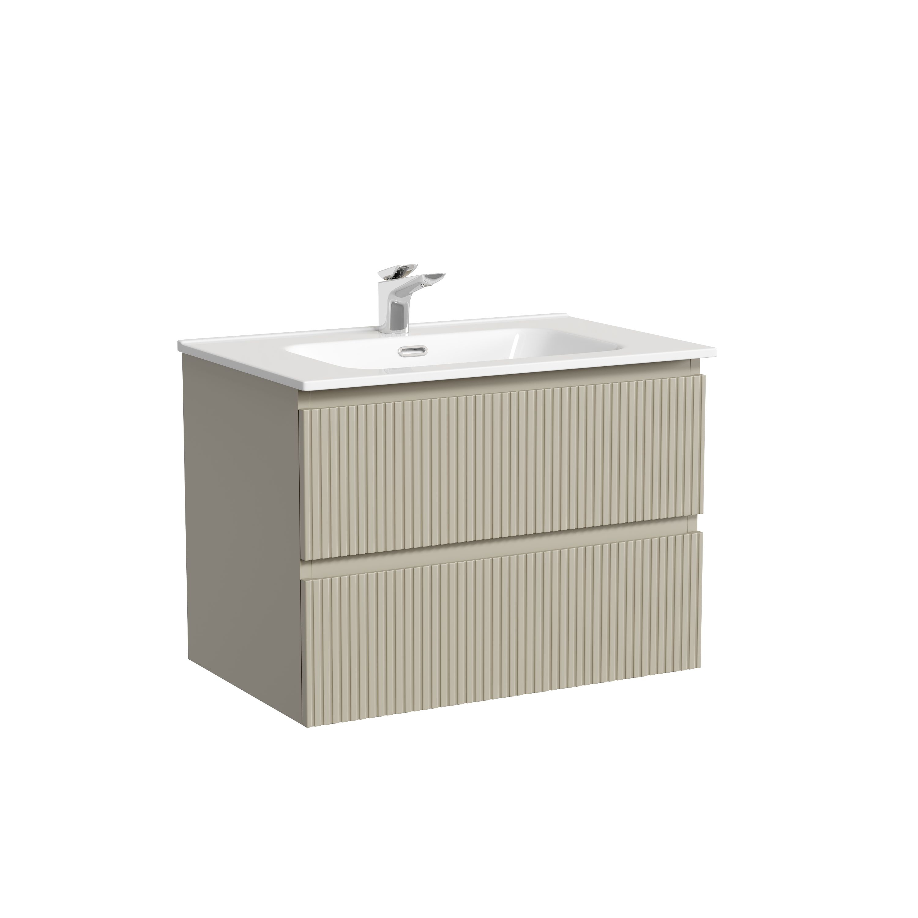Тумба под раковину без столешницы Sancos Сноб T (Snob T) 70 матовый бежевый (beige soft)