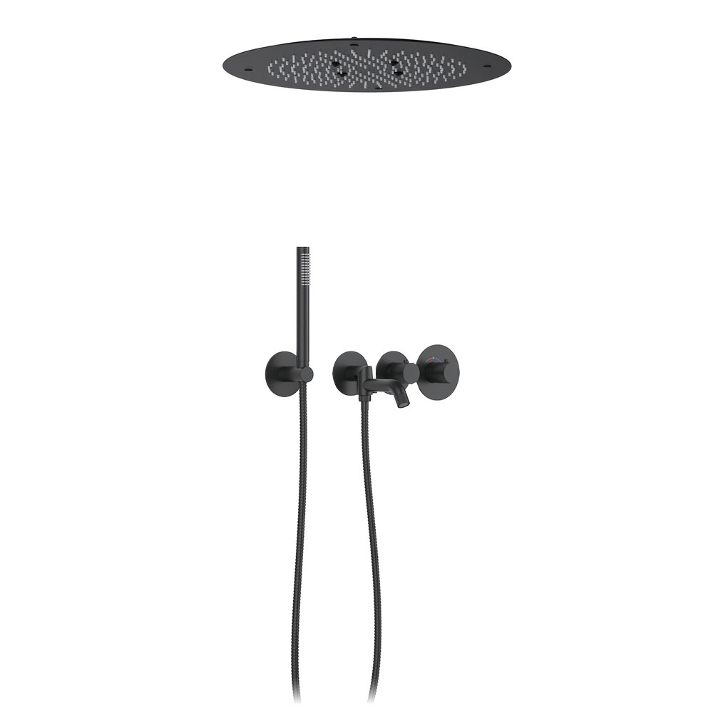 Душевой комплект Timo Petruma SX-2358/03SM С ВНУТРЕННЕЙ ЧАСТЬЮ, с термостатом, черный