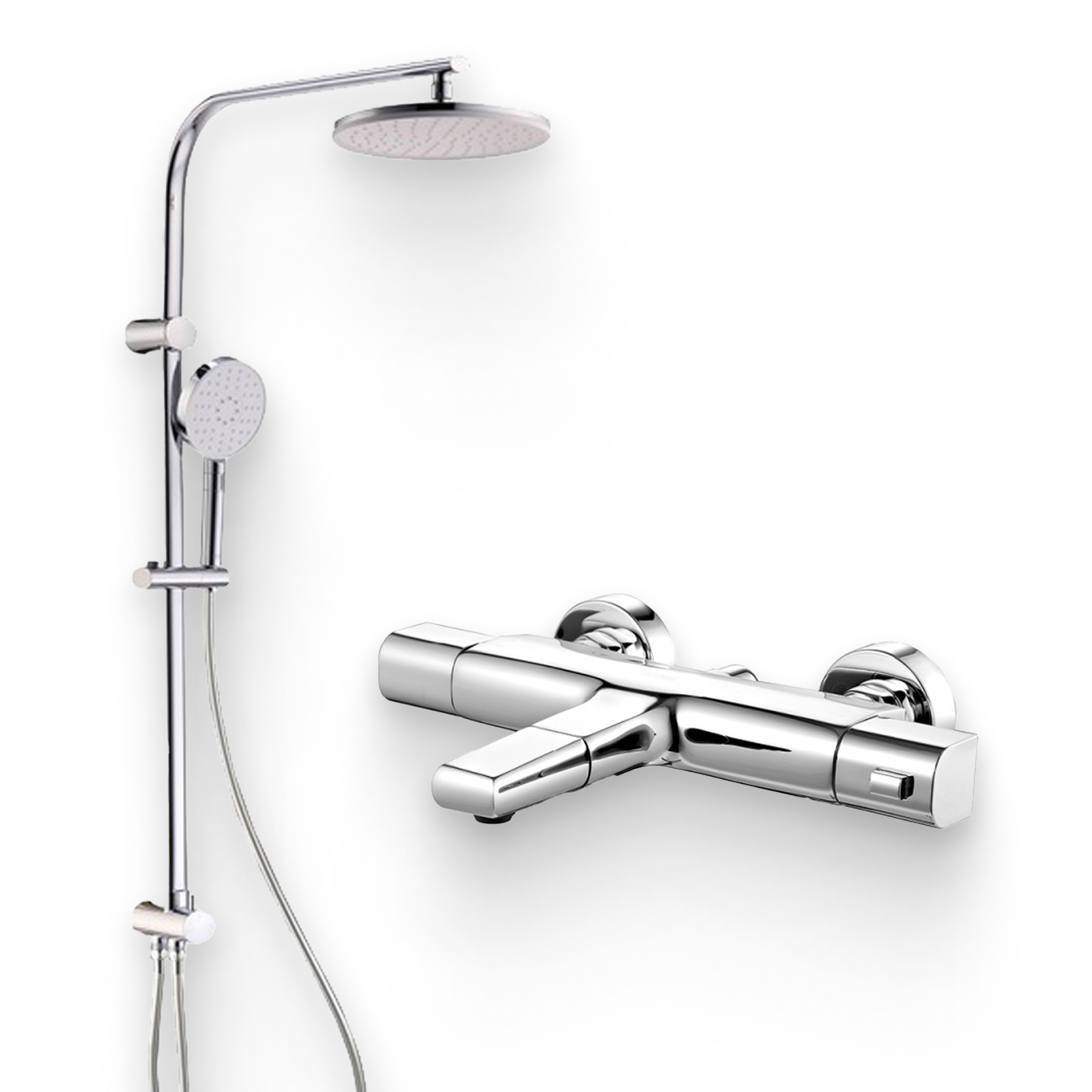 Душевой комплект Термостат IDDIS Uniterm UNISB02I74WA + Стойка Swipe SWI3F97i76