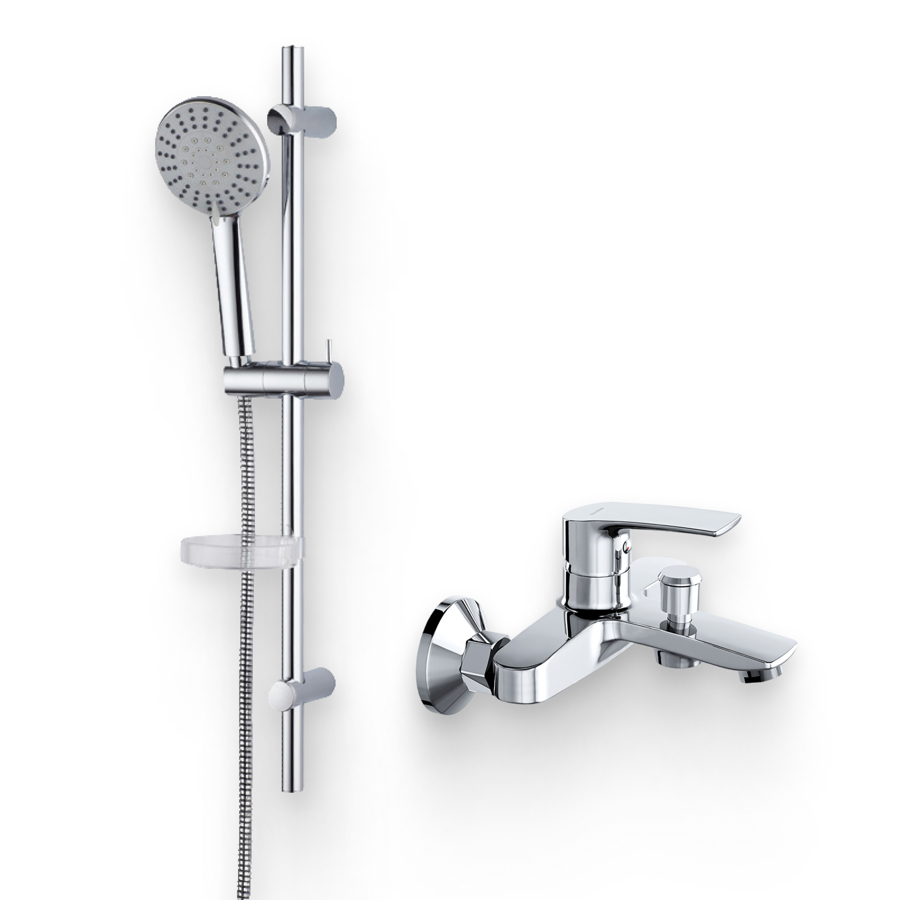 Душевой комплект Смеситель Damixa Eclipse 481000000 хром + Гарнитур RedBlu Palace One 914100000