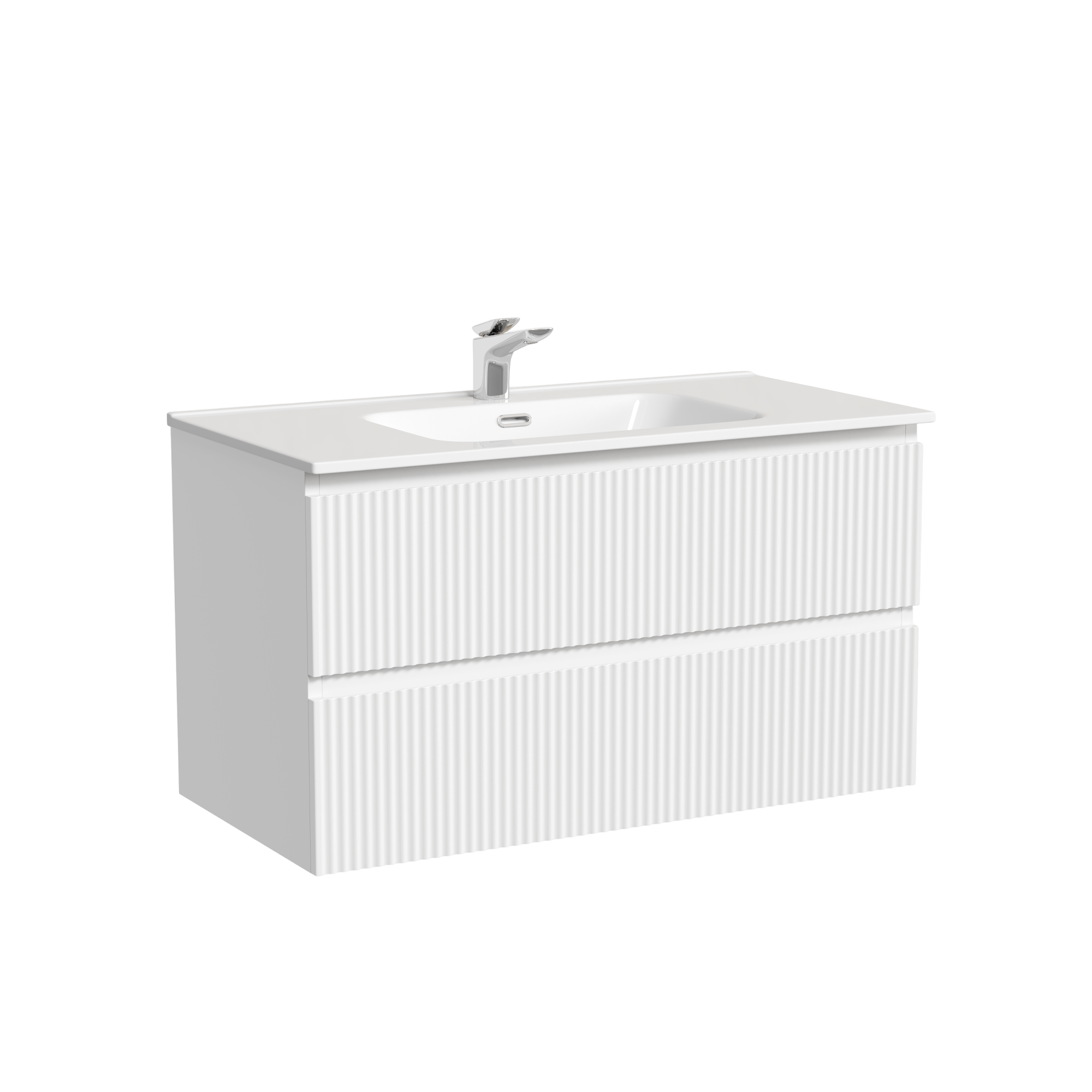 Тумба с раковиной Sancos Snob R 90 bianco, раковина CN7002