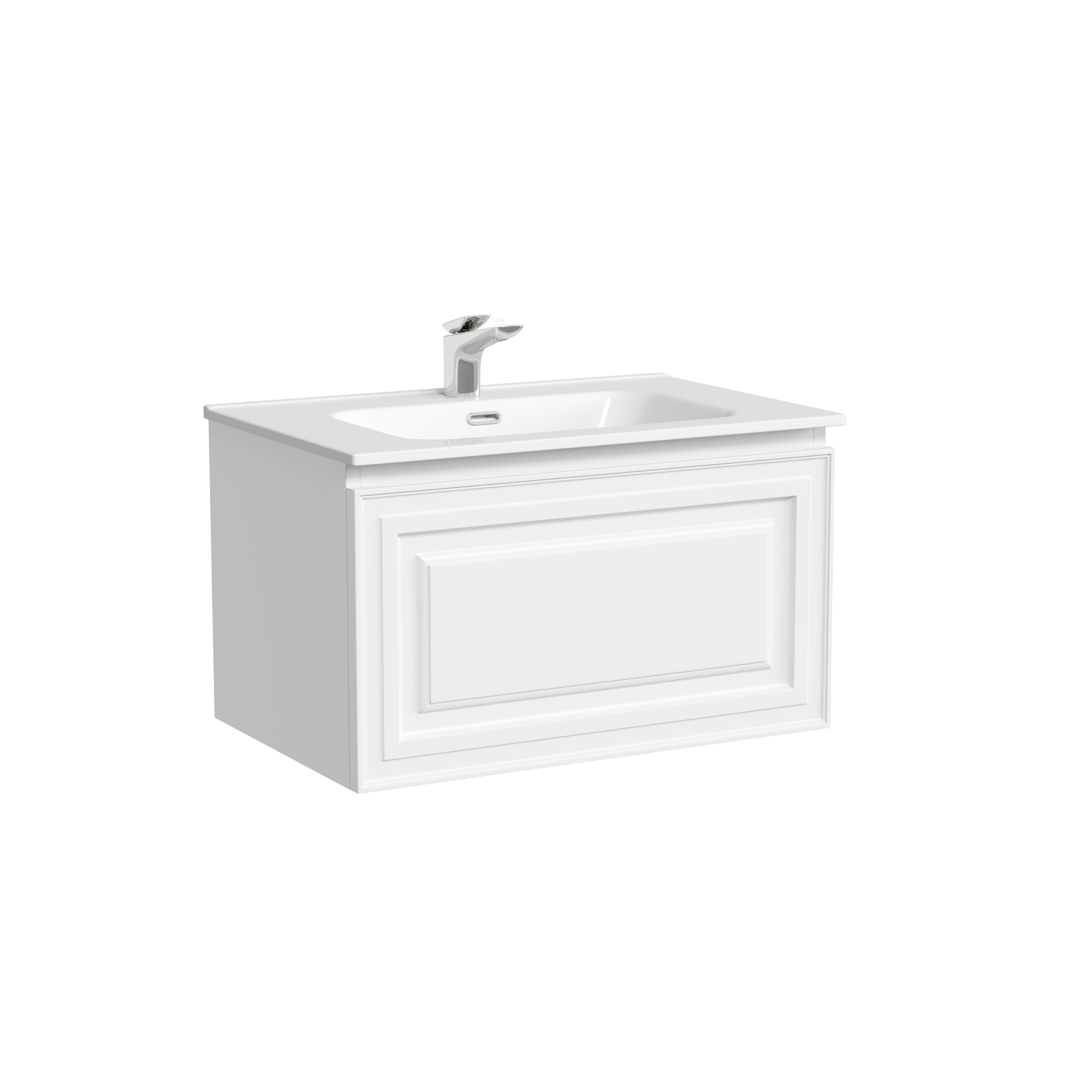 Тумба с раковиной Sancos Самая (Very) 70 белая (bianco), раковина CN7007