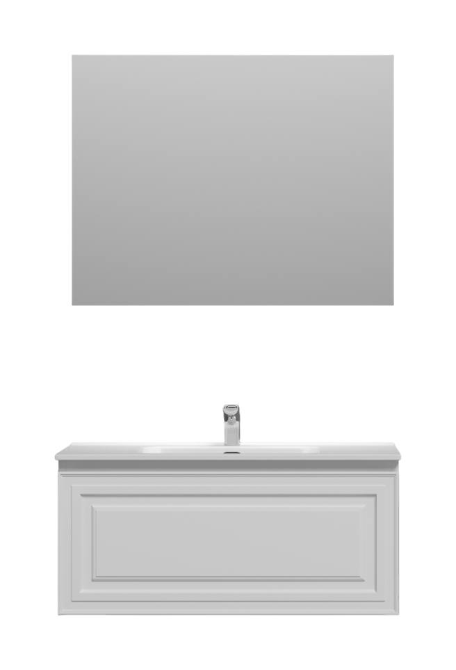 Мебель для ванной комнаты Sancos Very 90 bianco, раковина CN7002