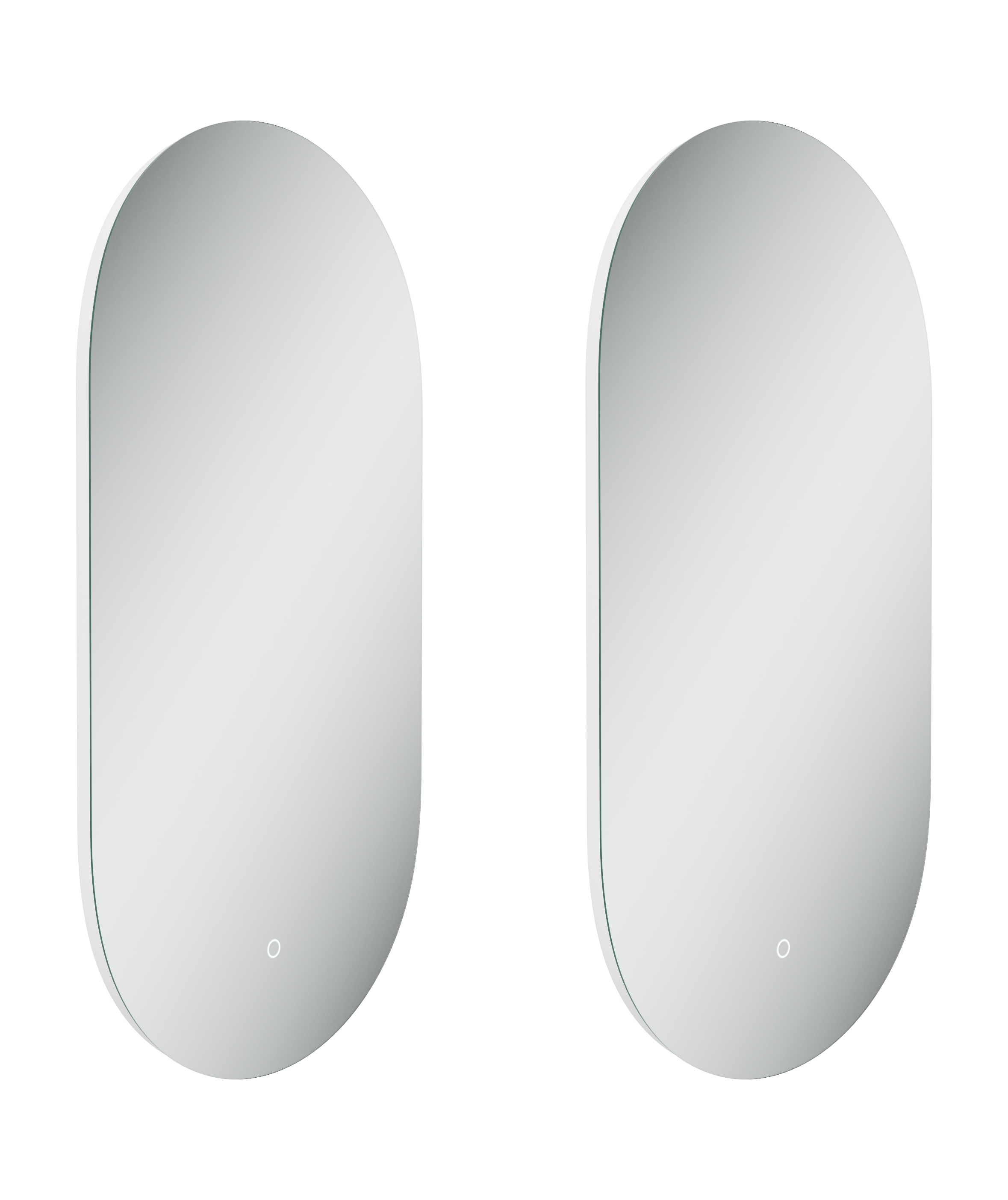 Зеркало Sancos Oval 45 OV45C с фоновой подсветкой, набор 2 шт