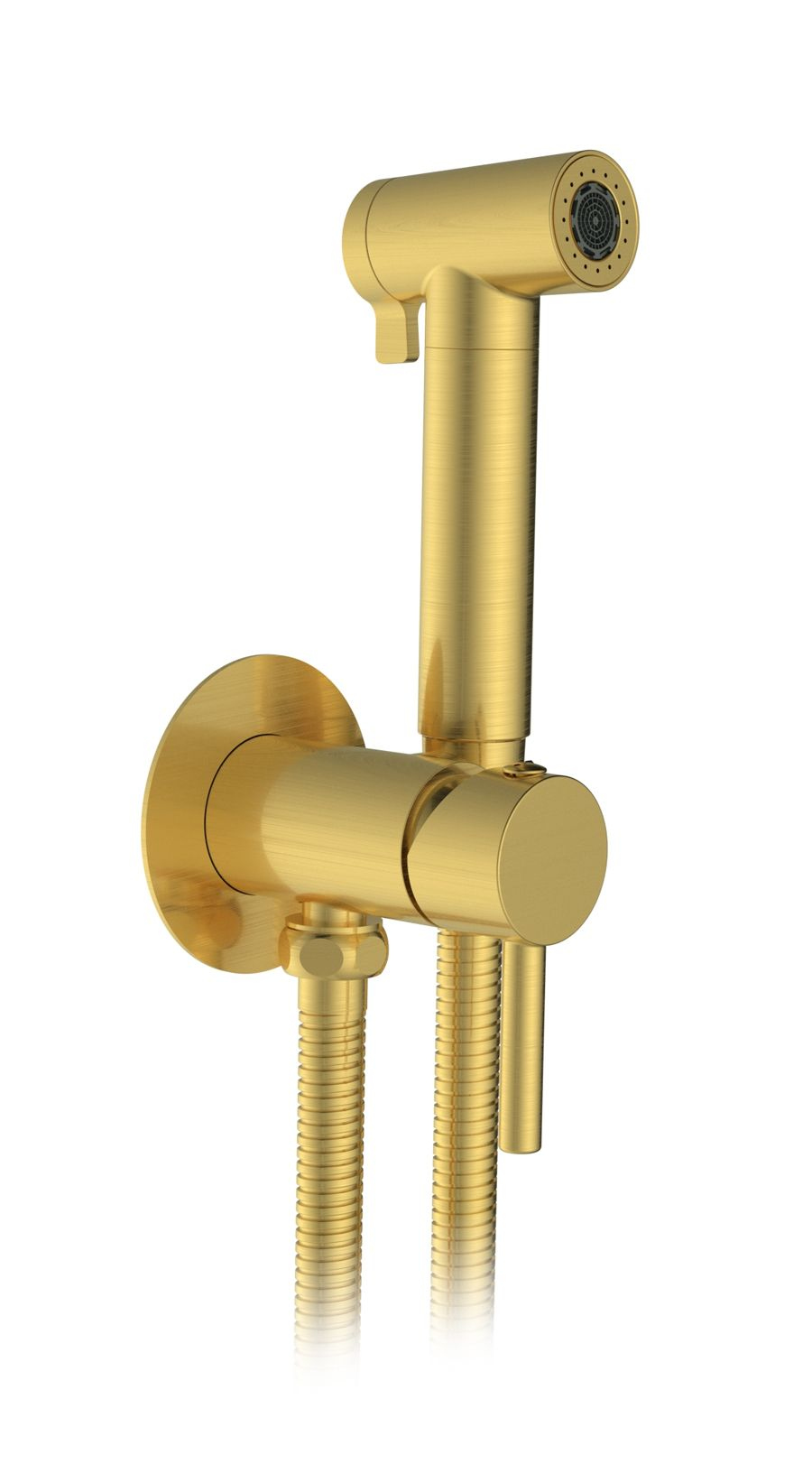 Гигиенический душ AltroBagno Modern AltroBagnoModern060117BG со смесителем, С ВНУТРЕННЕЙ ЧАСТЬЮ, матовое золото