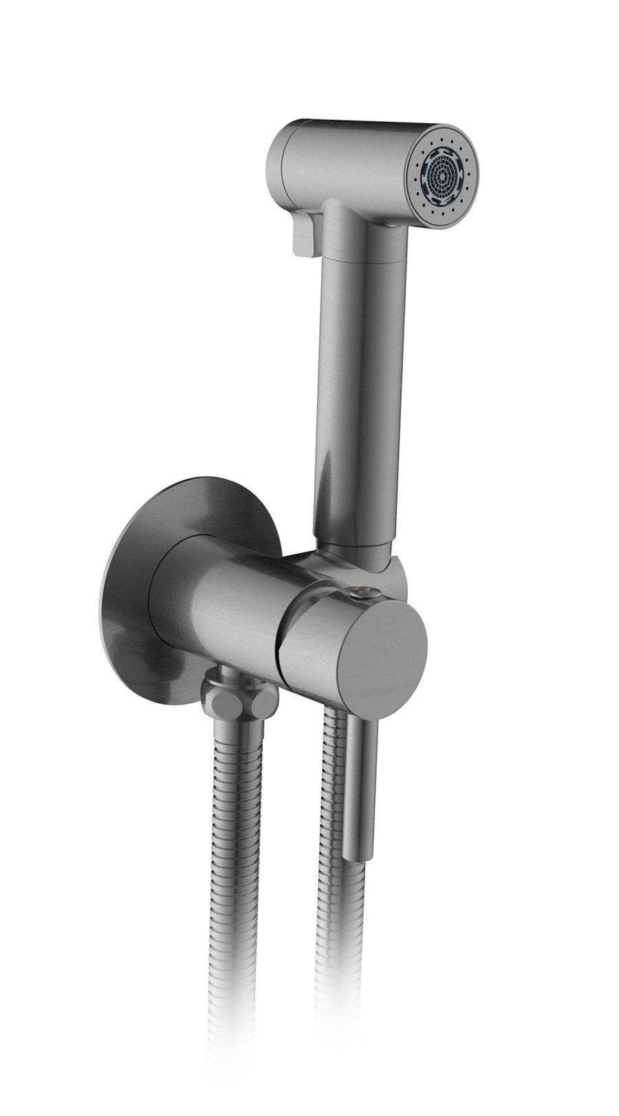 Гигиенический душ AltroBagno Modern AltroBagnoModern060118GM со смесителем, С ВНУТРЕННЕЙ ЧАСТЬЮ, оружейная сталь