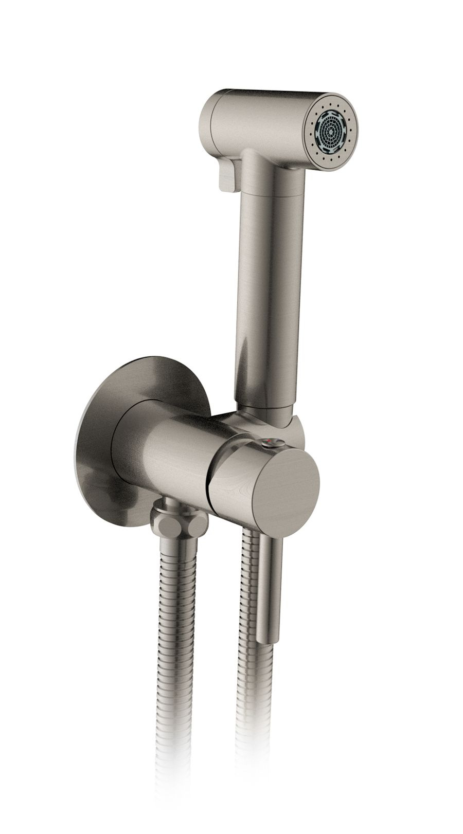 Гигиенический душ AltroBagno Modern 060126 Ni со смесителем, С ВНУТРЕННЕЙ ЧАСТЬЮ, никель