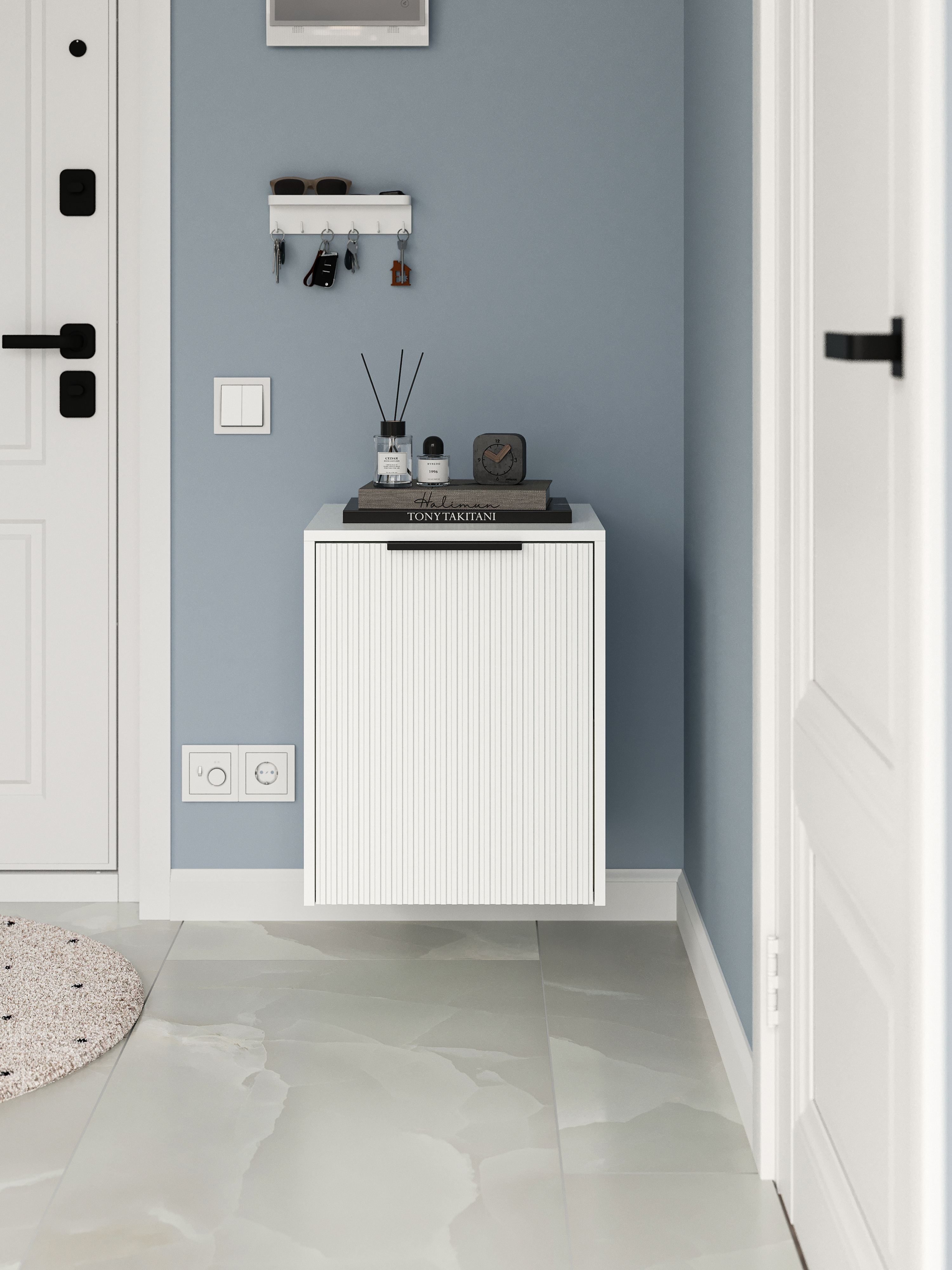 Тумба DIWO Краснодар 45x56x43 см, белая, ручка черная