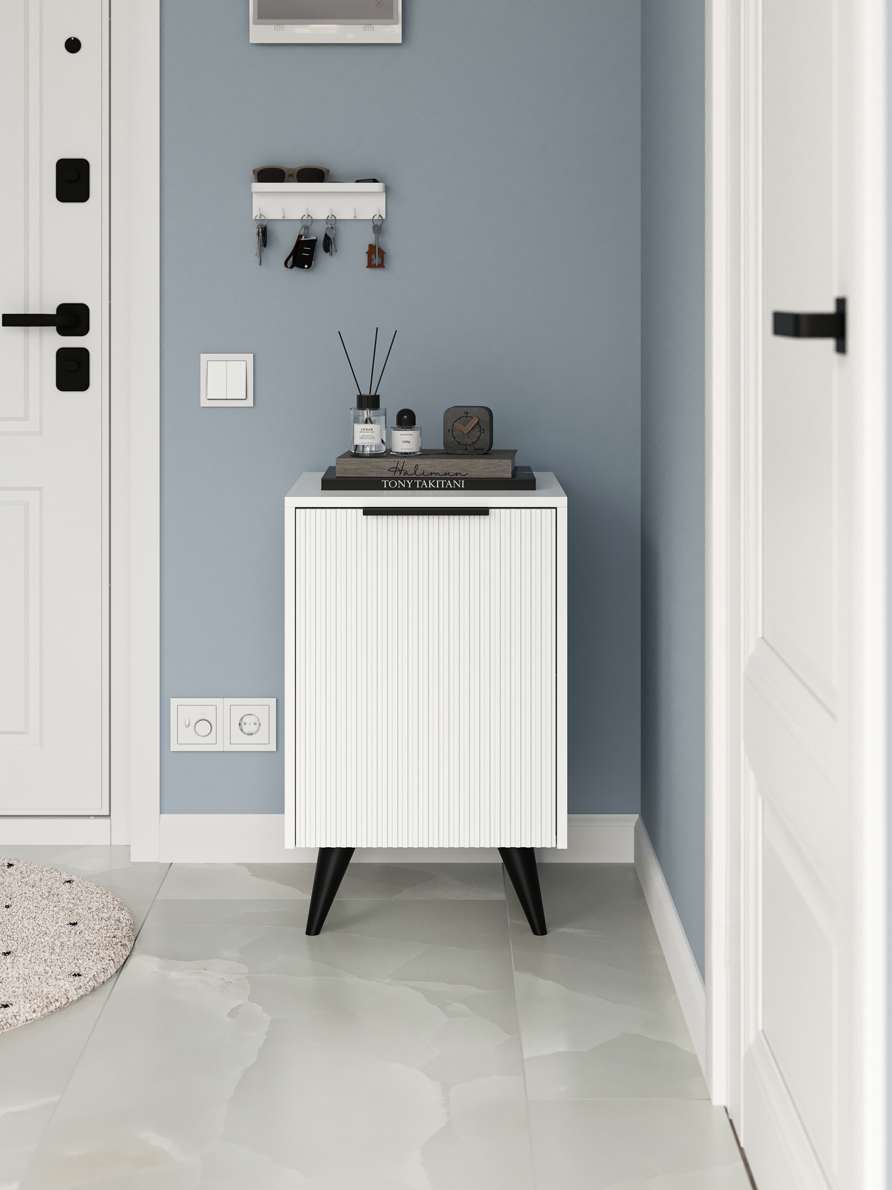 Тумба DIWO Краснодар 45x71x43 см, белая, ручка черная