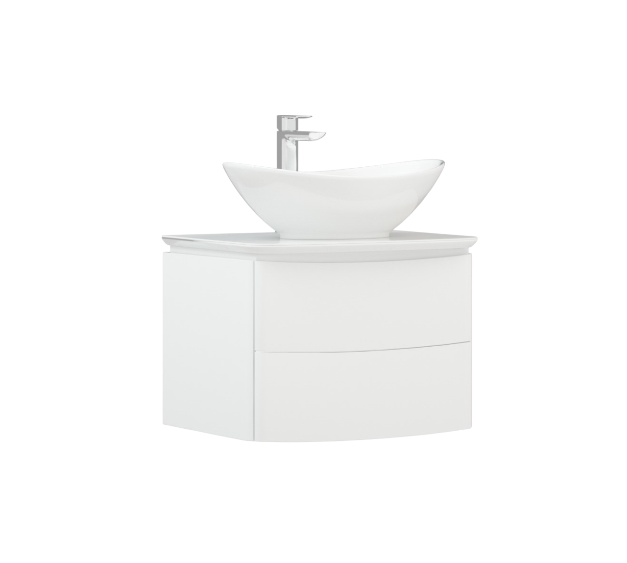 Тумба под раковину со столешницей Corozo Вико 60 Z2 подвесная, белая