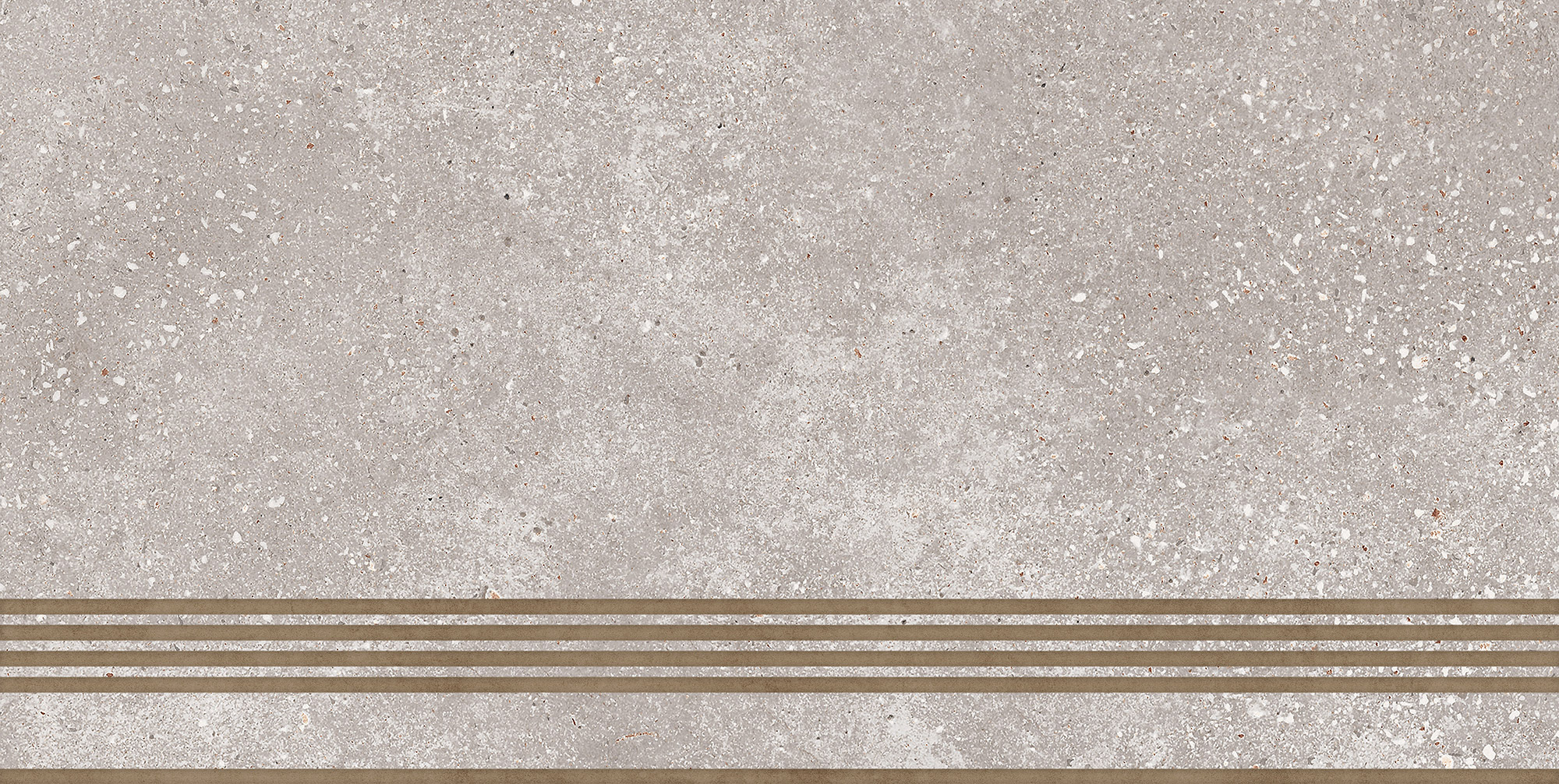 Ступени Global Tile Coral Rock матовые, 60х30 серые