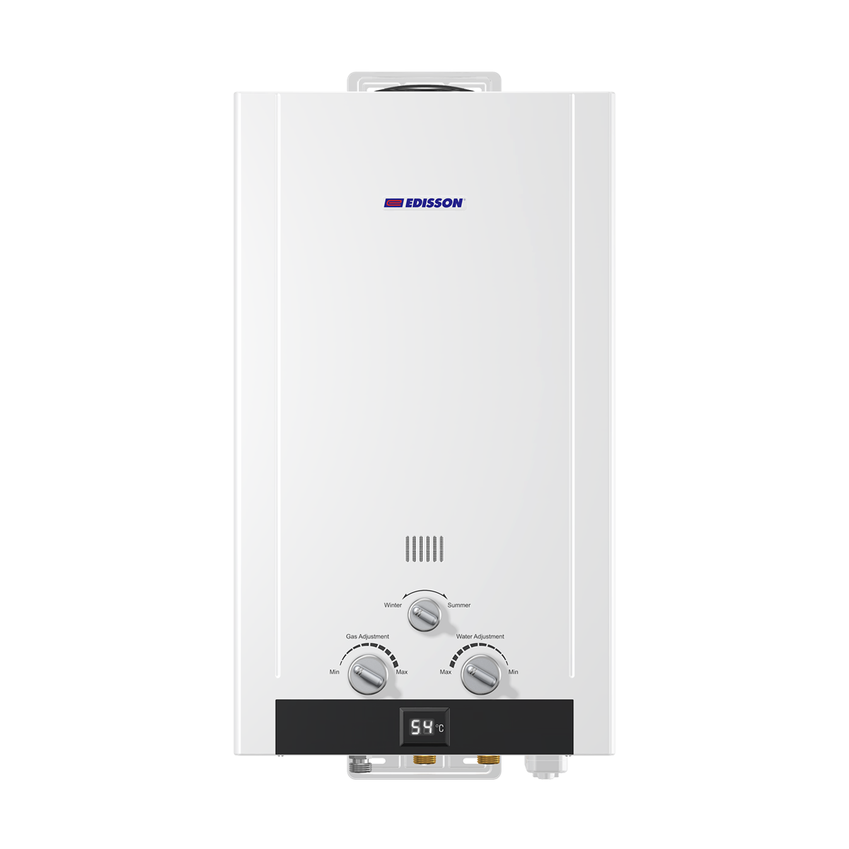 Газовая колонка Edisson Heat H 20 DL настенная, вертикальная, белая