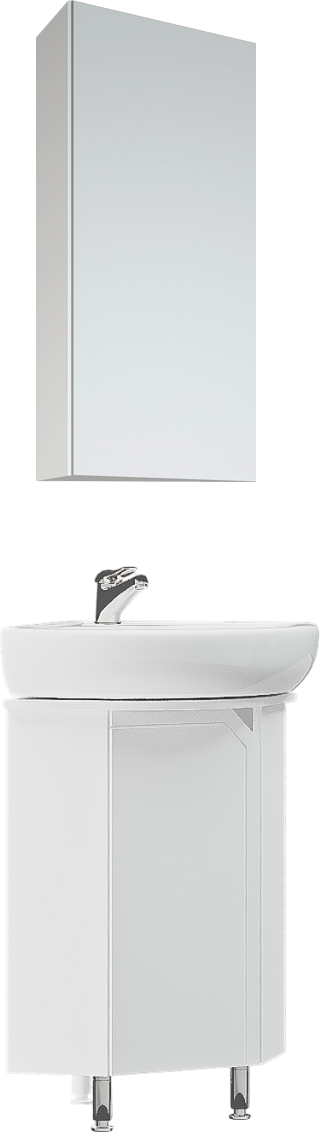 Мебель для ванной комнаты Corozo Сириус 40 напольная, угловая, белая