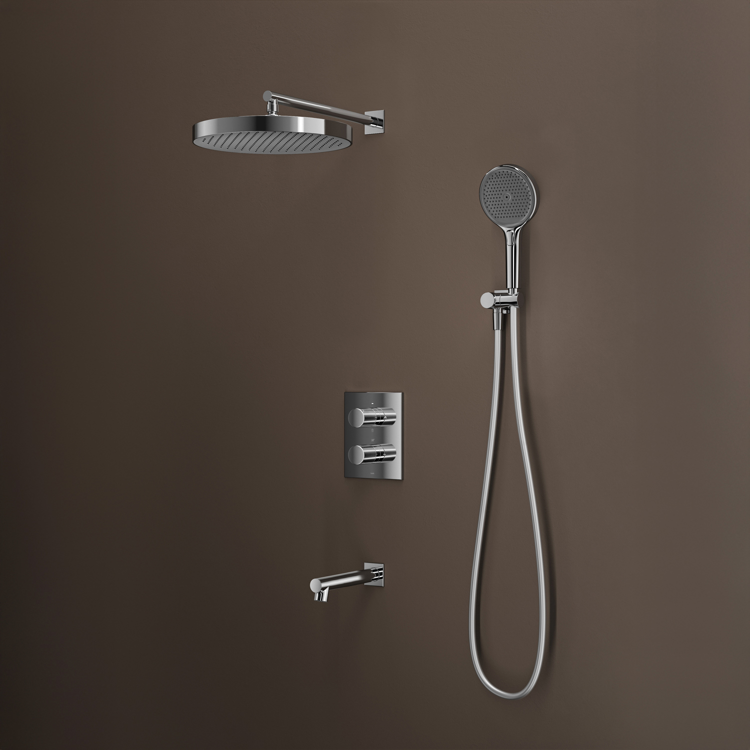 Душевой комплект IDDIS Duna DUNSBSTi68 С ВНУТРЕННЕЙ ЧАСТЬЮ, глянцевый хром