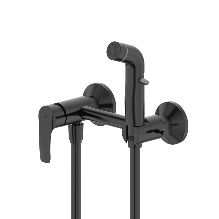 Гигиенический душ IDDIS Ray RAYBL00i08 со смесителем, матовый черный