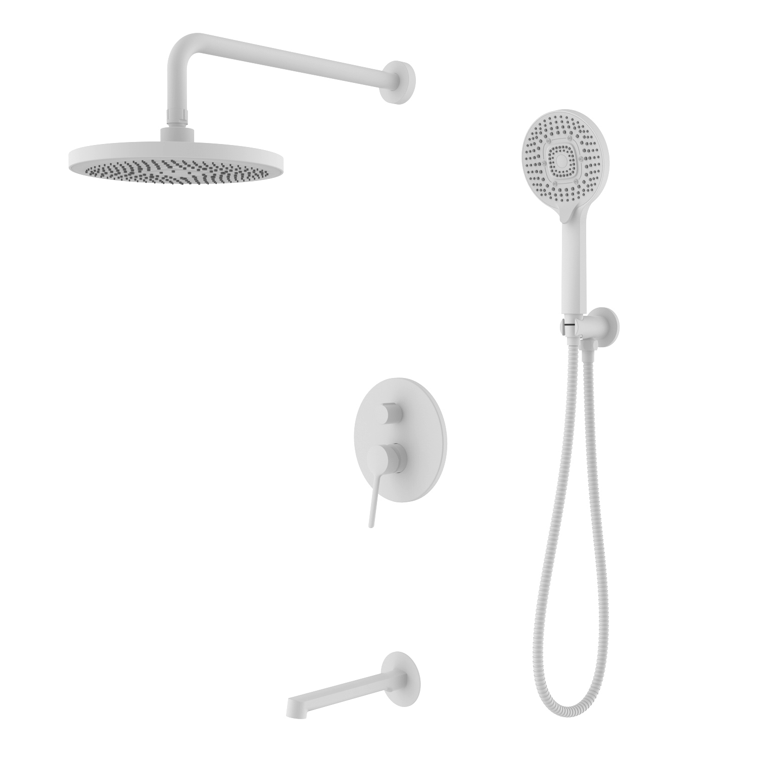 Душевой комплект IDDIS Odda ODDWT03i68 С ВНУТРЕННЕЙ ЧАСТЬЮ, белый матовый