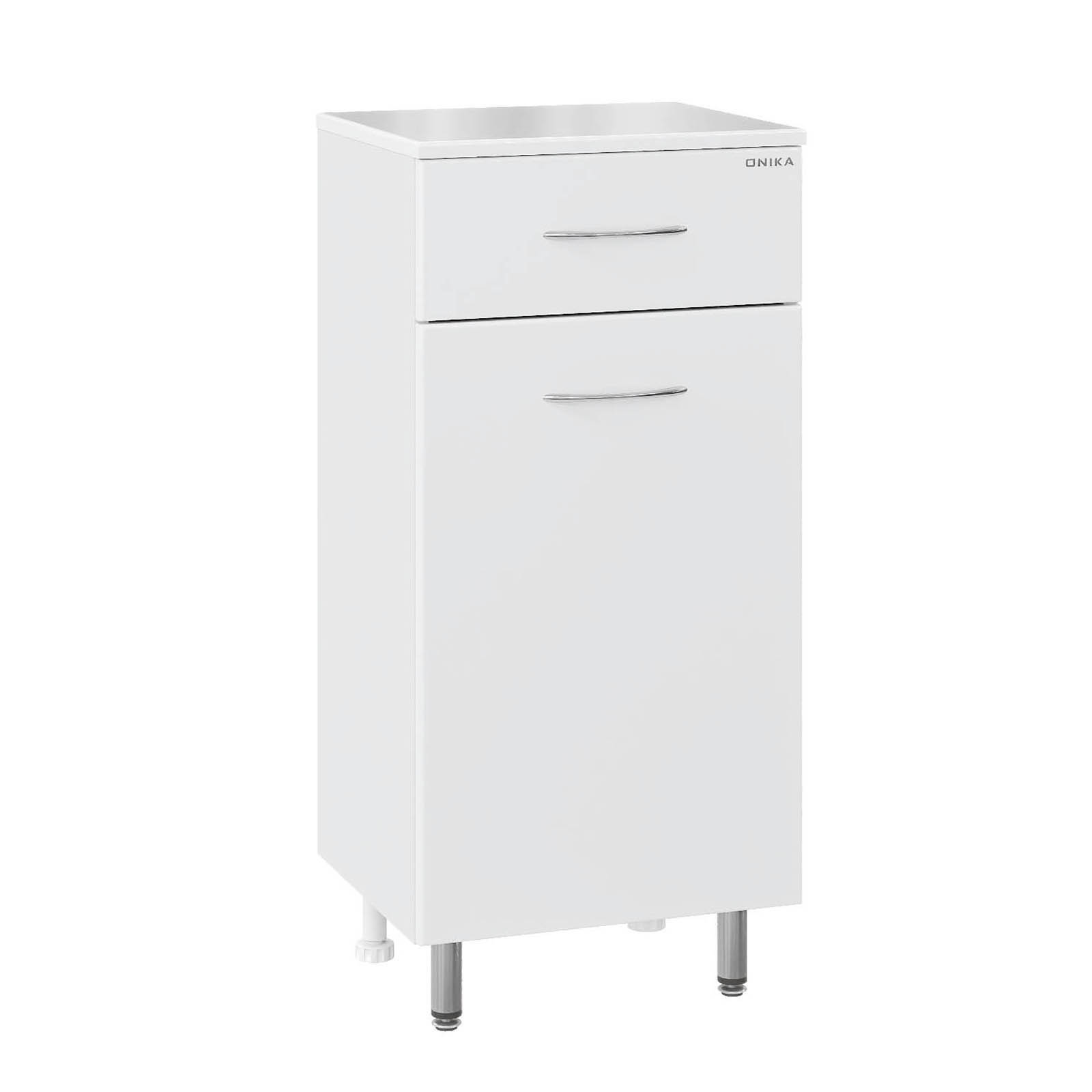 Тумба Onika Каприз 40 напольный, с бельевой корзиной, белый