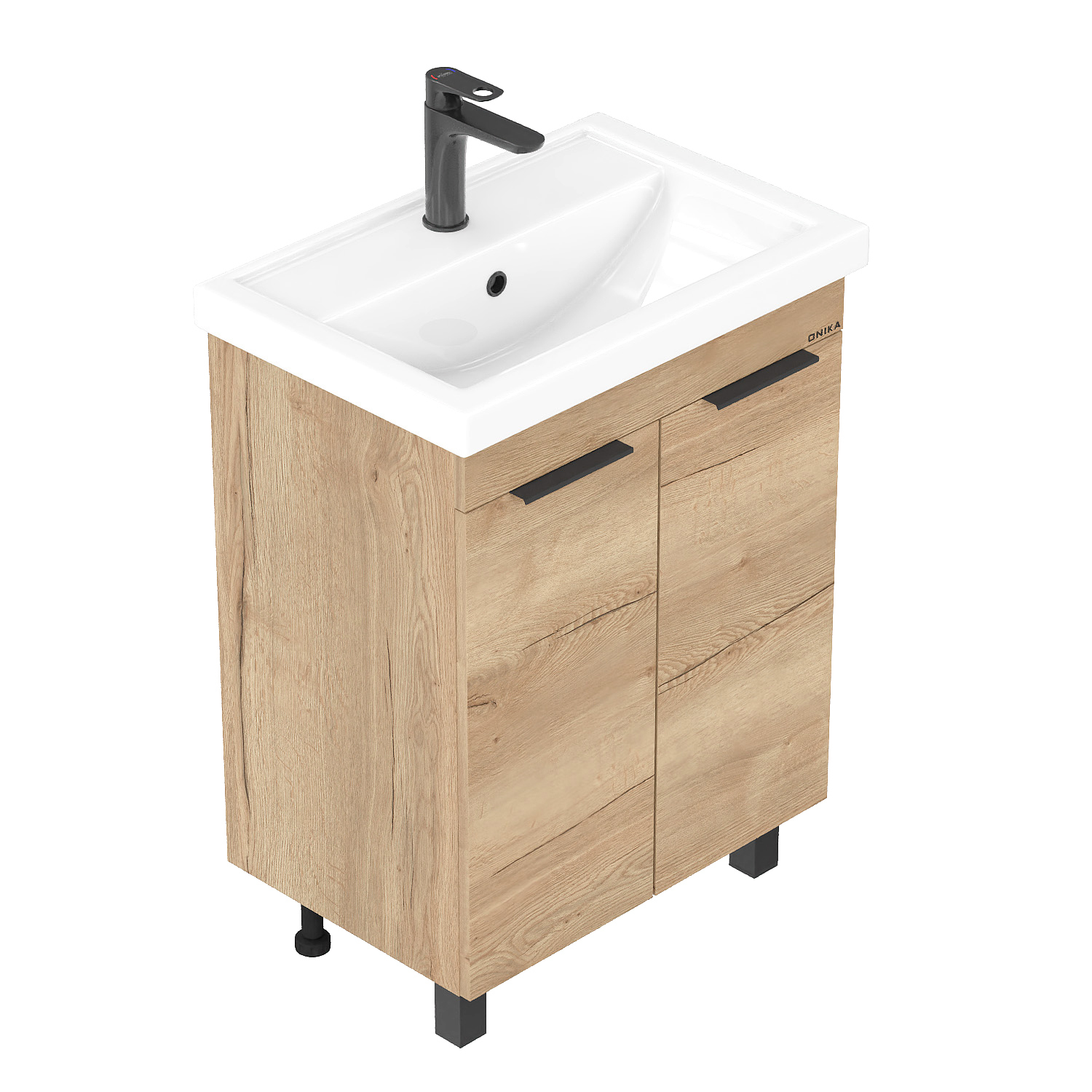Тумба под раковину без столешницы Onika Легран 50 напольная, дуб галифакс