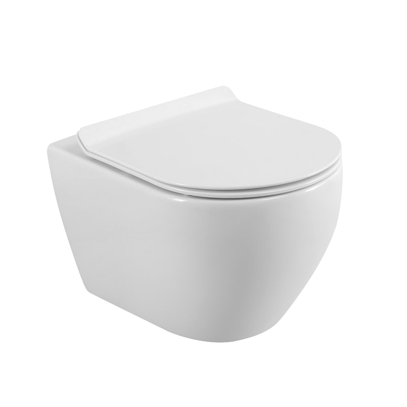 Унитаз подвесной Cezares Stylus CZR-513-TH-R безободковый, сиденье CZR-076-SC с микролифтом