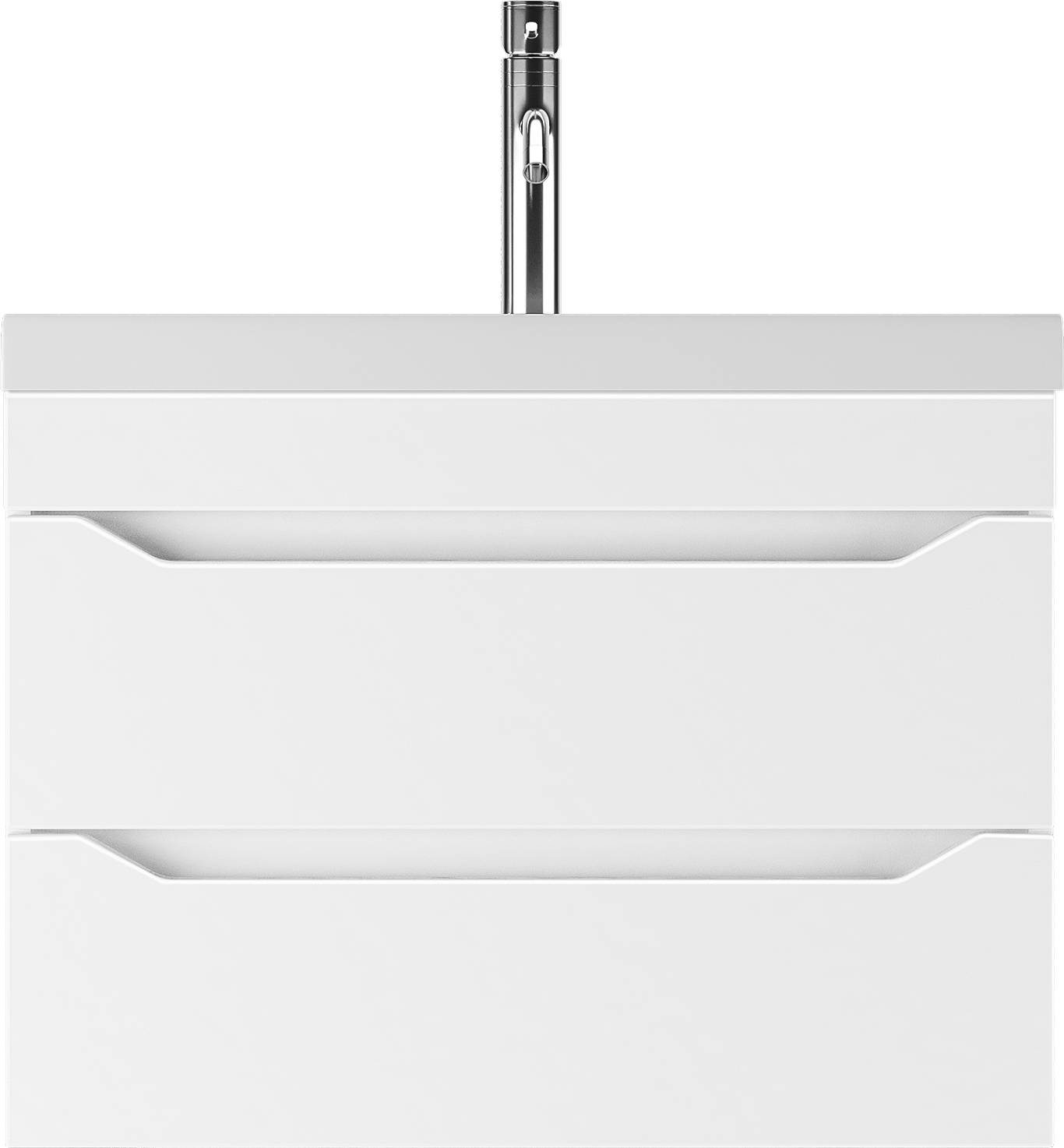 Тумба под раковину без столешницы Айсберг Ева Bazis 70 подвесная, белая