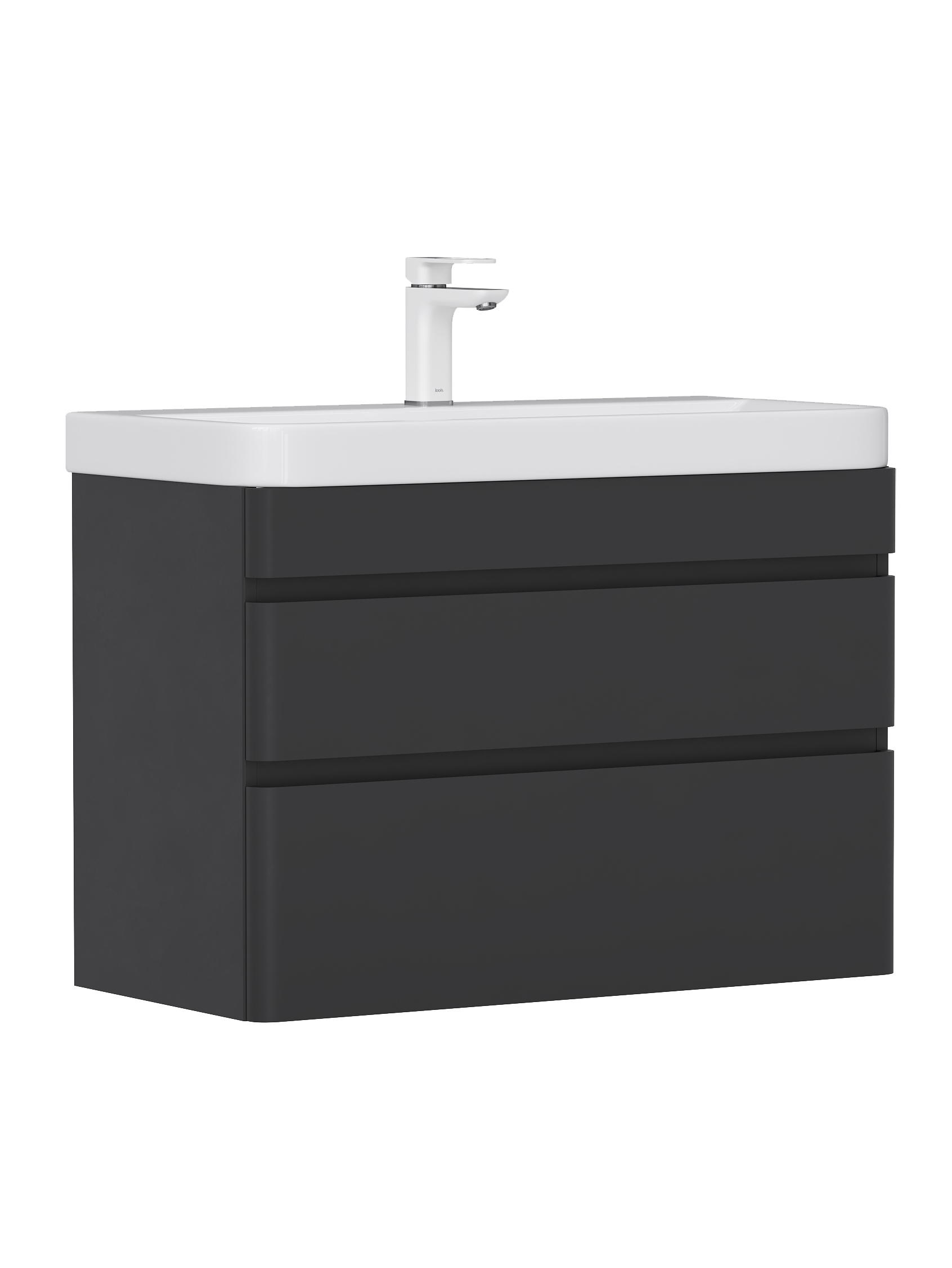 Тумба под раковину без столешницы EQUIL Eltoro 80 подвесная, black matt