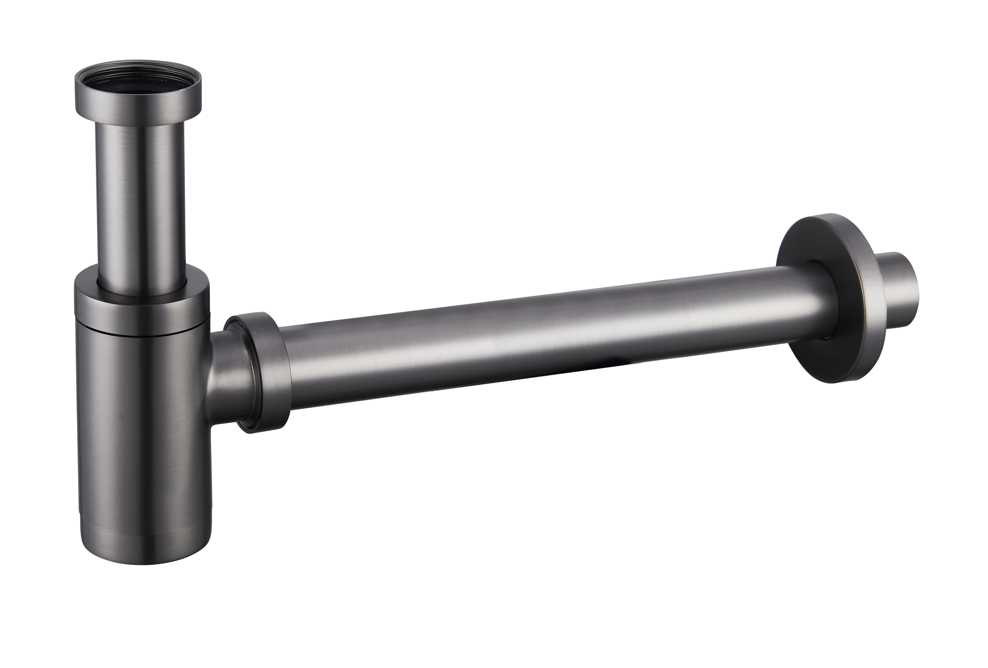 Сифон для раковины BelBagno BB-SMT2-GM 32 мм, бутылочный, оружейная сталь, нержавеющий сталь