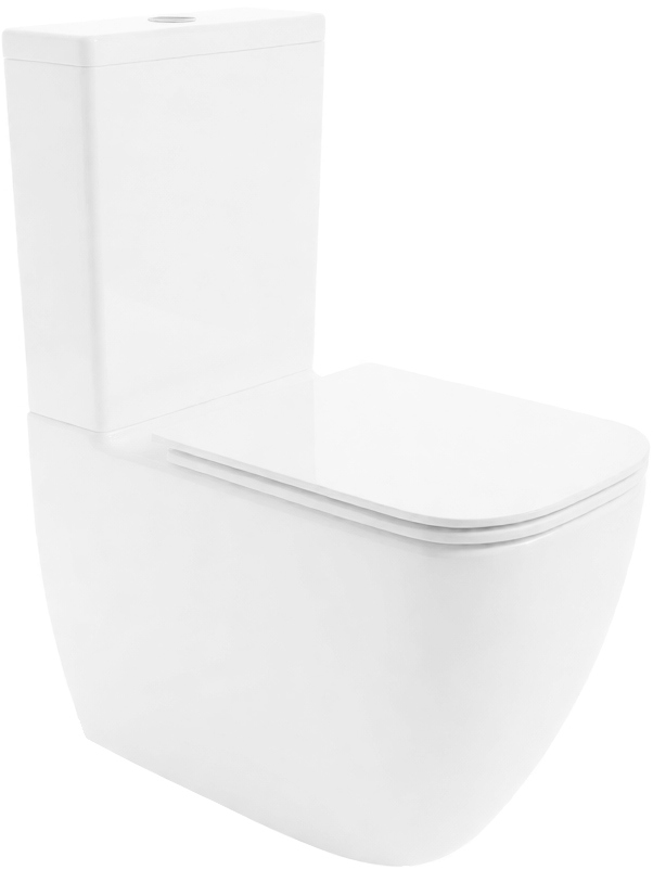 Унитаз-компакт напольный Vincea Bien VT2-51T с микролифтом, безободковый, белый