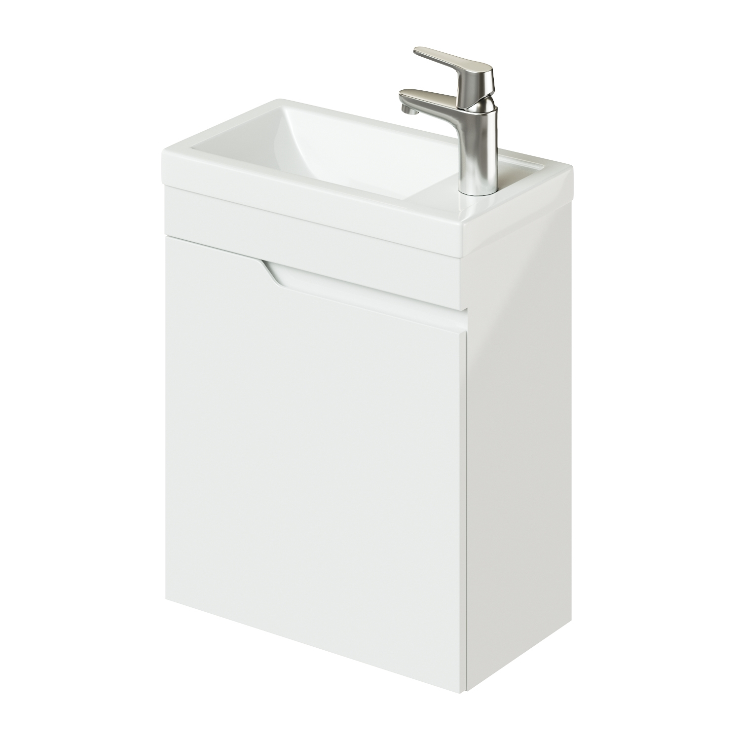 Тумба с раковиной Itana Alexa 45 подвесная, cc 3005 белый глянец 05