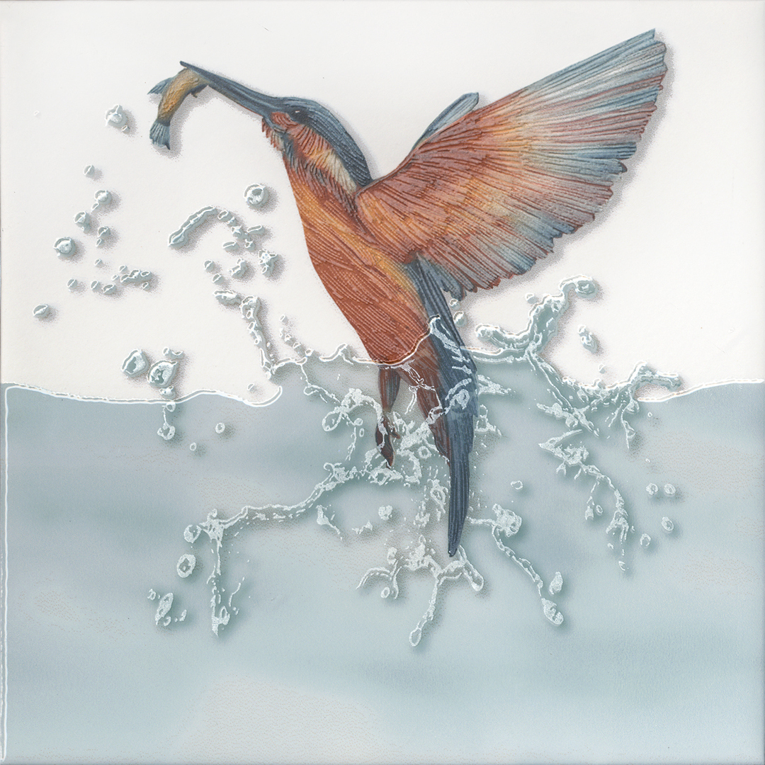 Декор KERAMA MARAZZI Чудо-озеро 6 лаппатированный, 20х20 синий, голубой