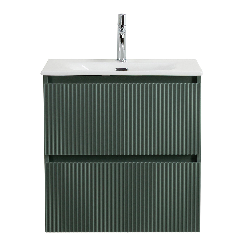 Тумба с раковиной BelBagno Uno-mini 60 подвесная, 2 ящика, матовая еловая