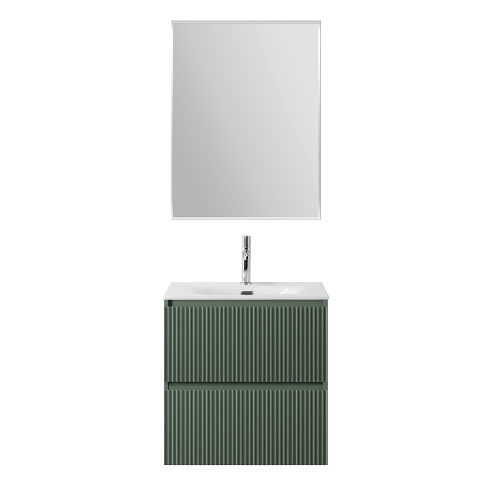 Мебель для ванной комнаты BelBagno Uno-mini 60 подвесная, 2 ящика, матовая еловая