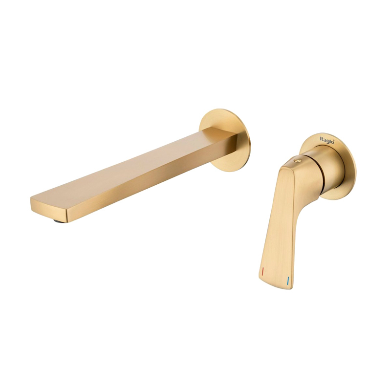 Смеситель для раковины Raglo R07.11.03 С ВНУТРЕННЕЙ ЧАСТЬЮ, золотой сатин